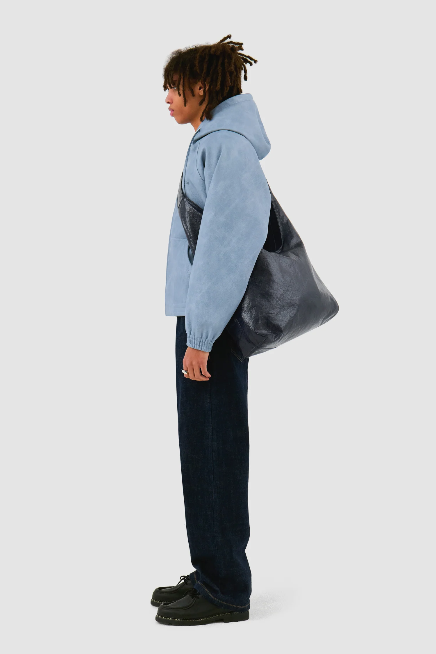 Grand sac brillant - Marine - Image 4