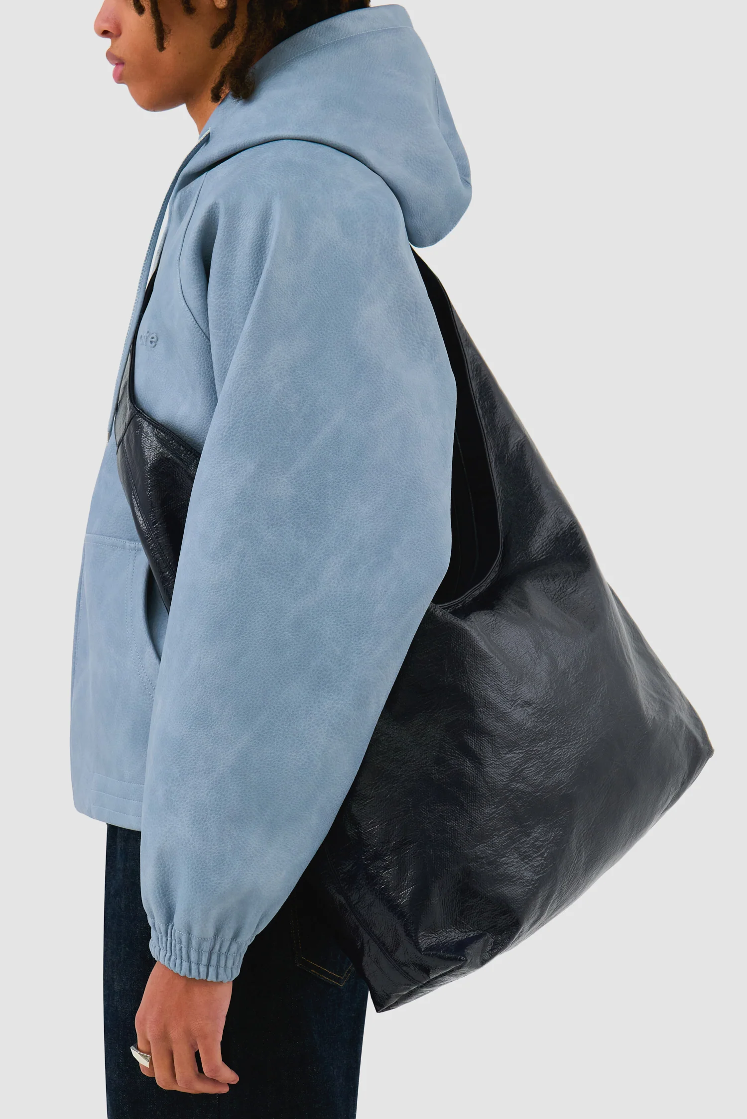 Grand sac brillant - Marine - Image 5