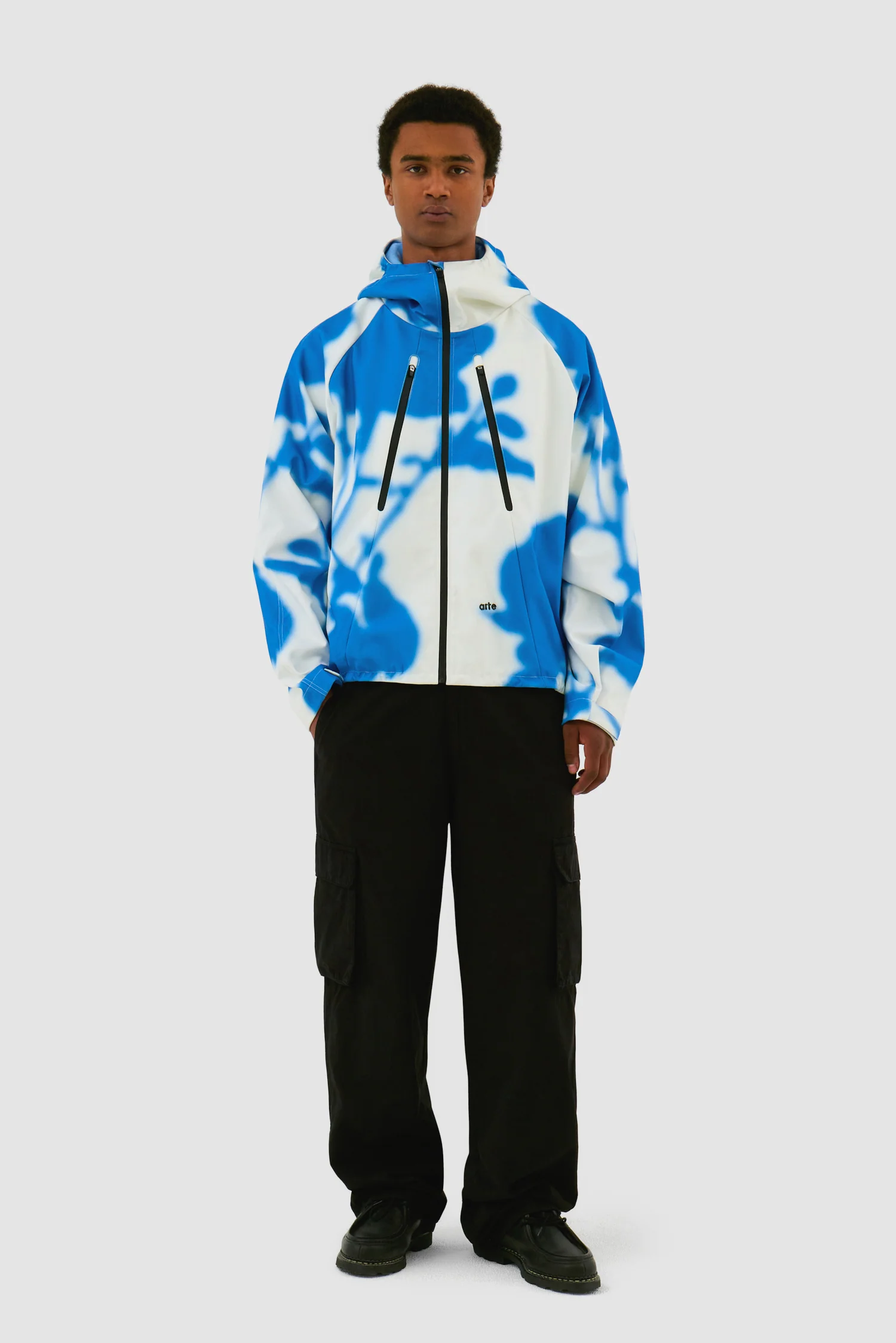 Veste technique Blue Flower - Blanc/Bleu - Image 4
