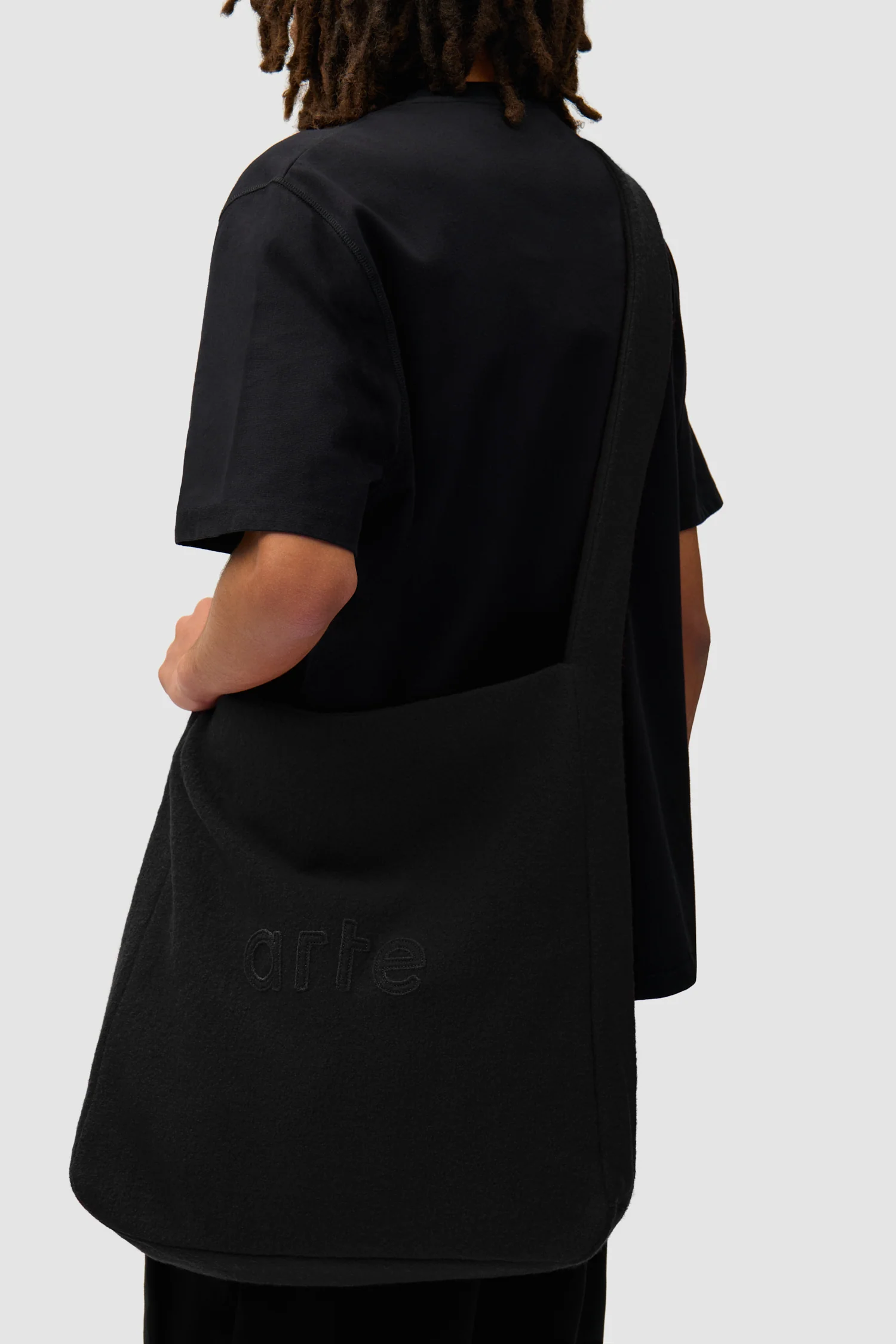 Sac en laine bouillie - Noir - Image 3