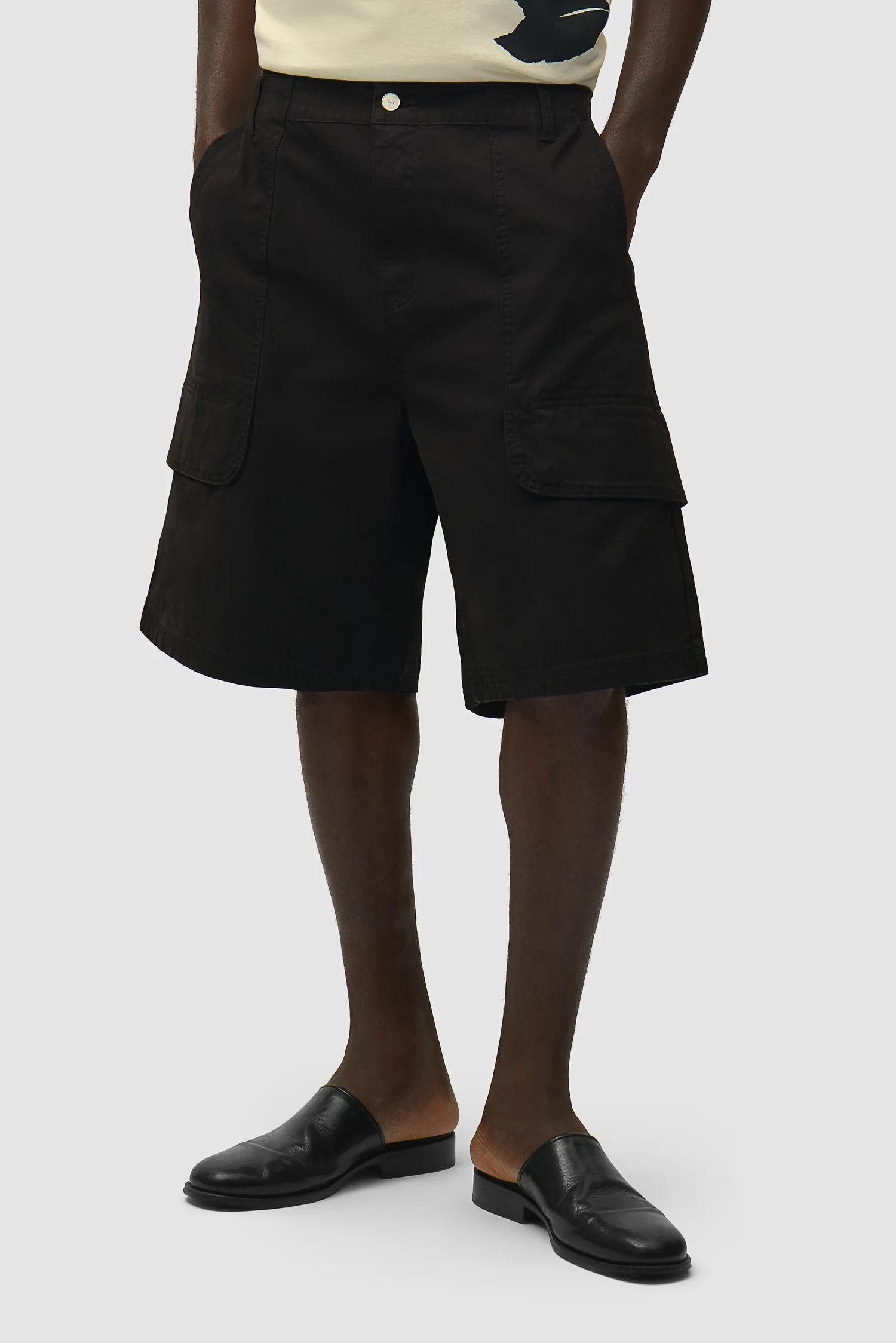 Short cargo en toile - Noir - Image 2