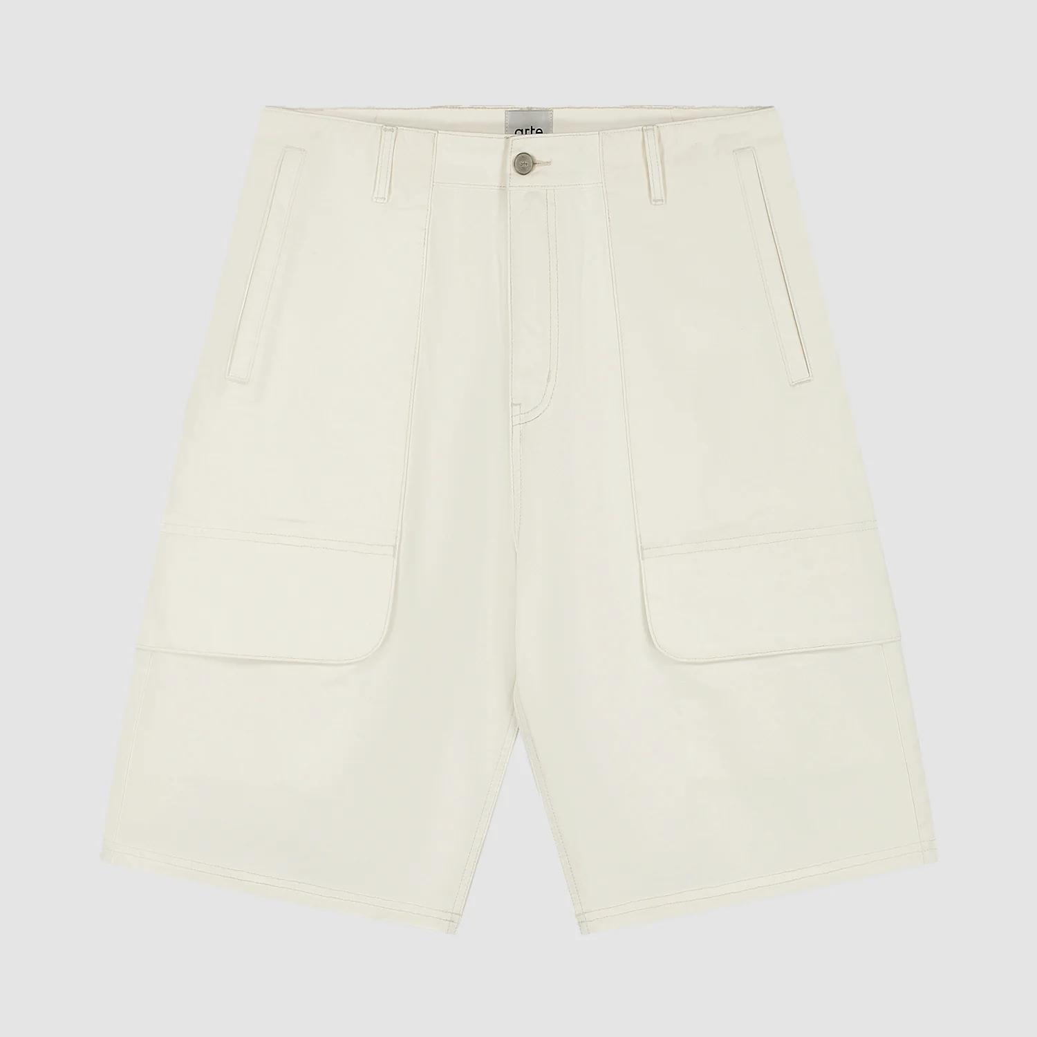 Short cargo en toile - Crème