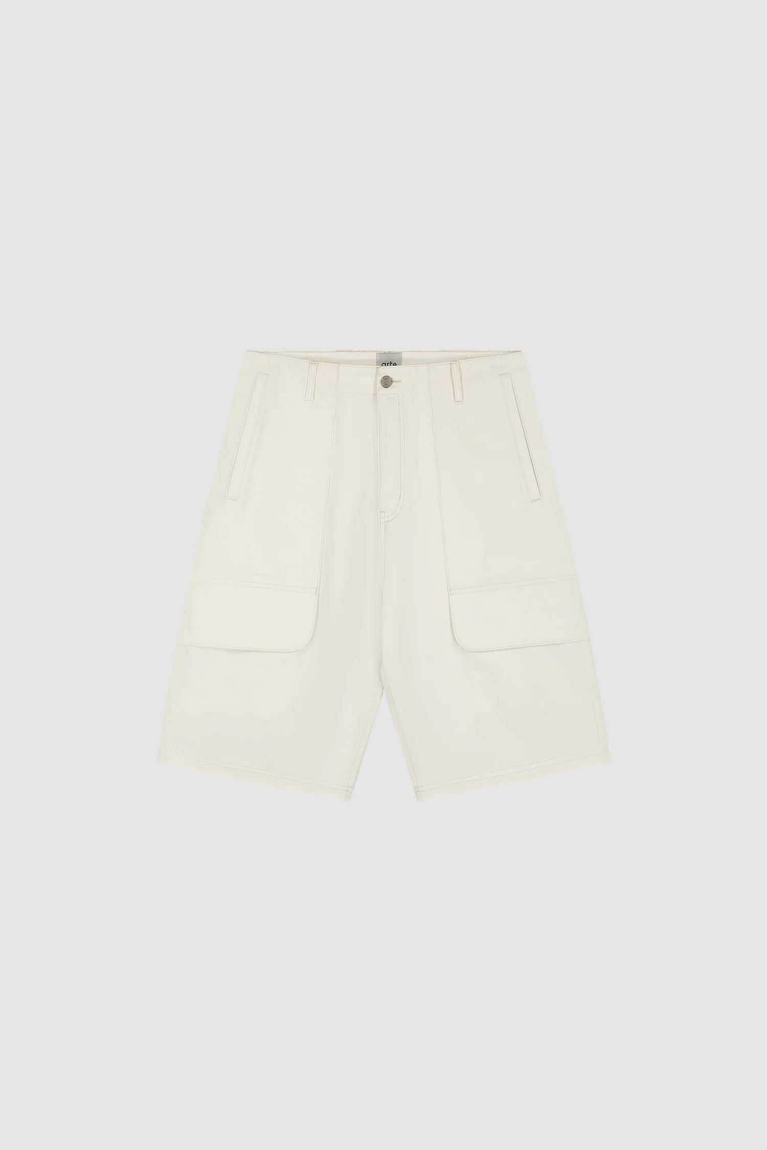 Short cargo en toile - Crème - Image 10