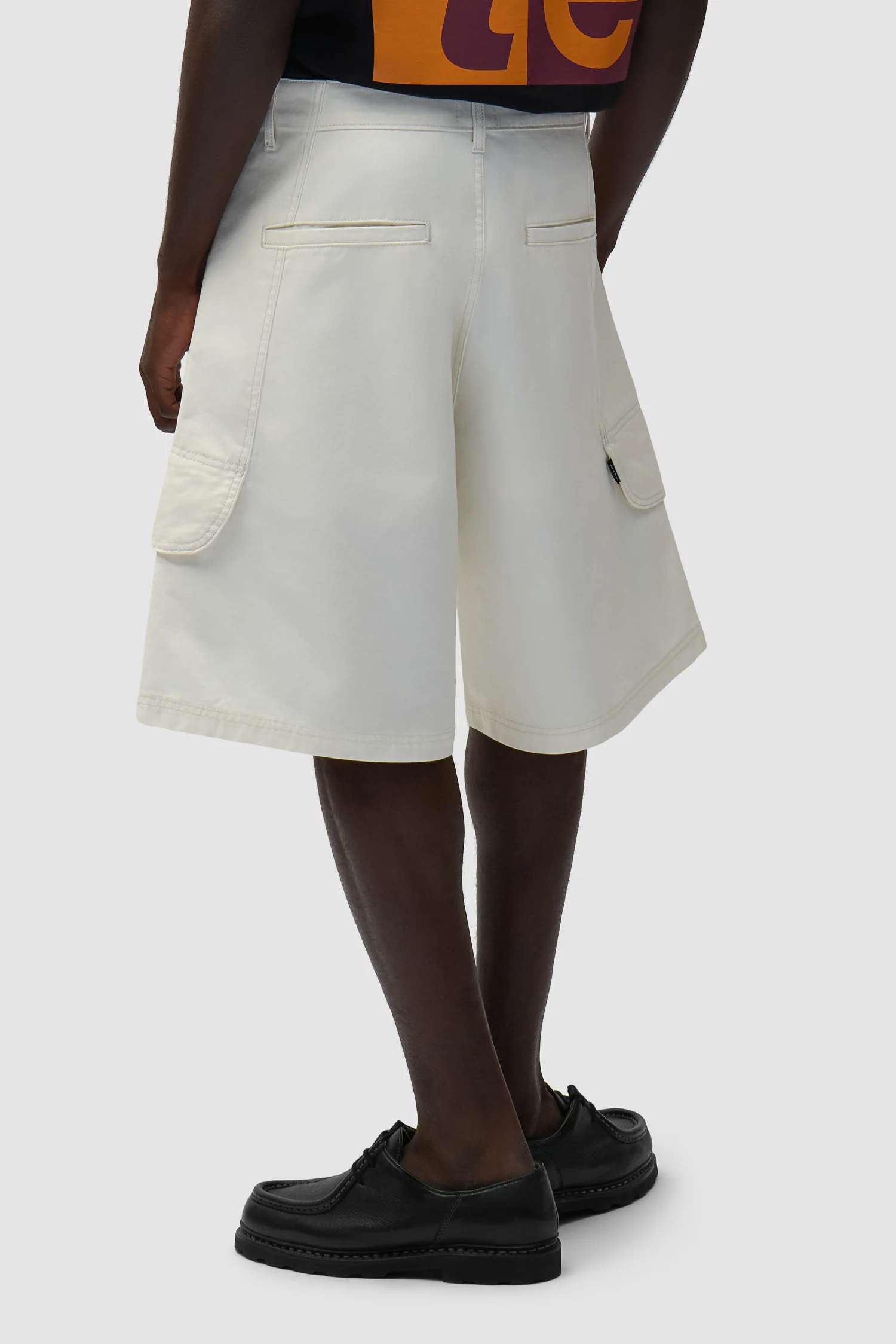 Short cargo en toile - Crème - Image 3