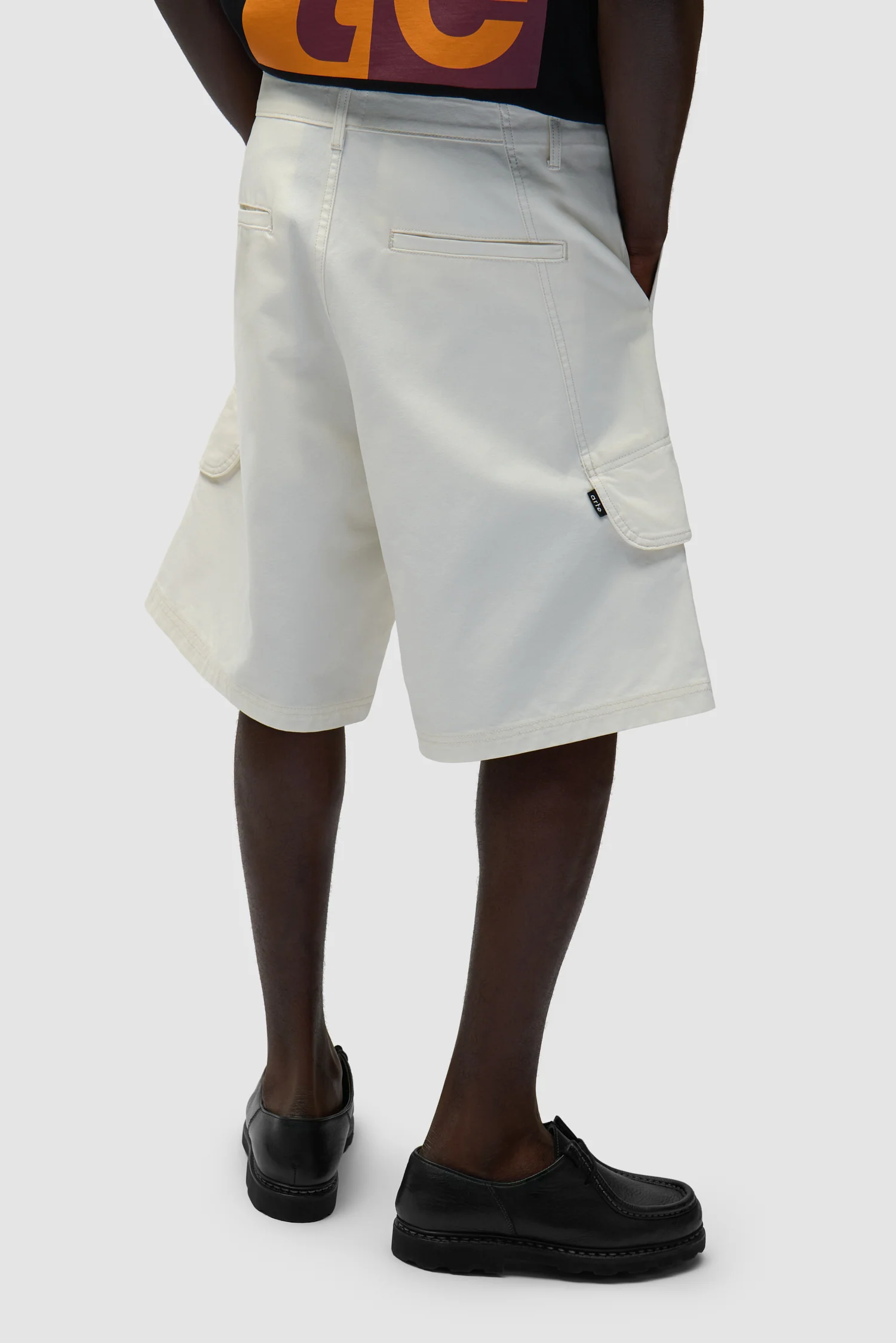Short cargo en toile - Crème - Image 4