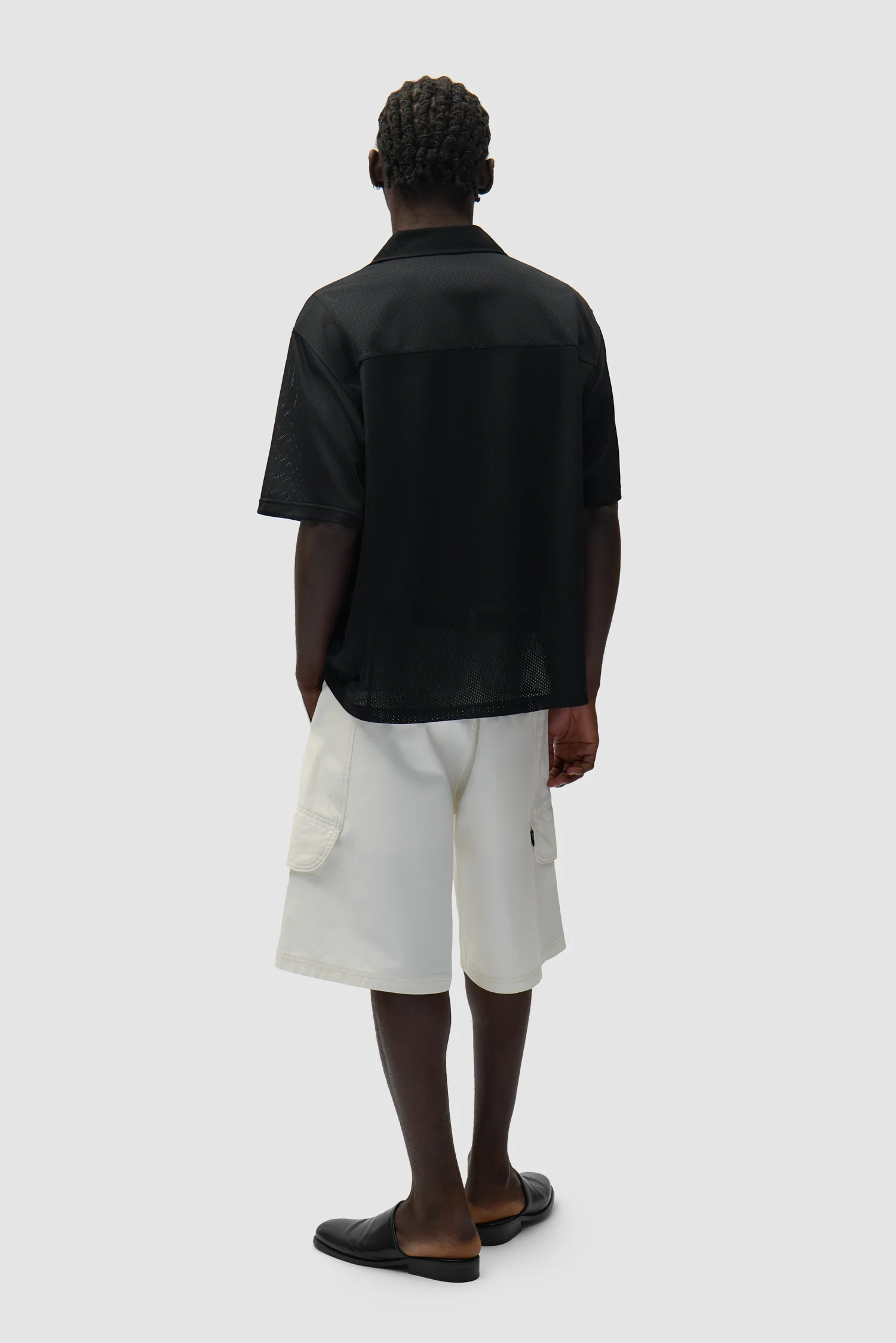 Short cargo en toile - Crème - Image 7