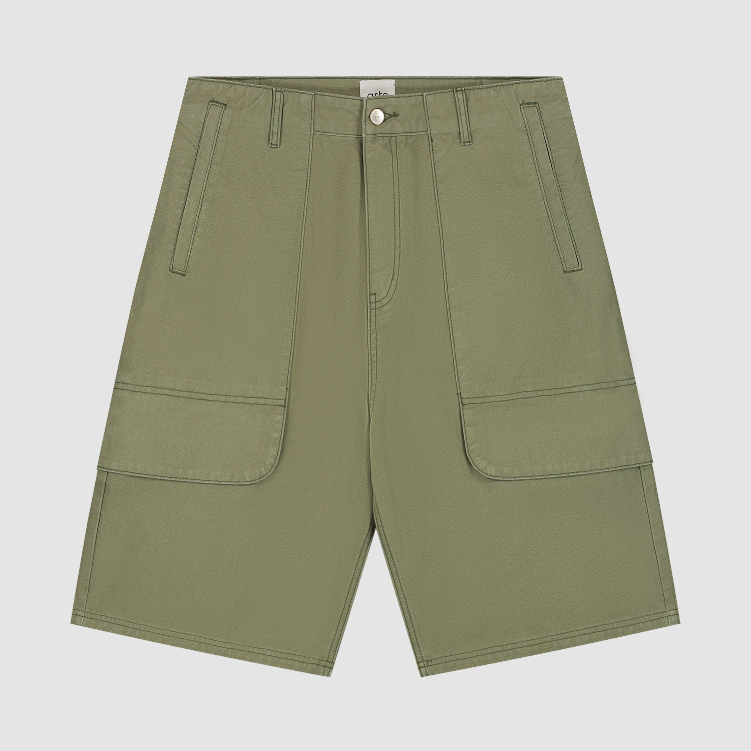 Short cargo en toile - Vert