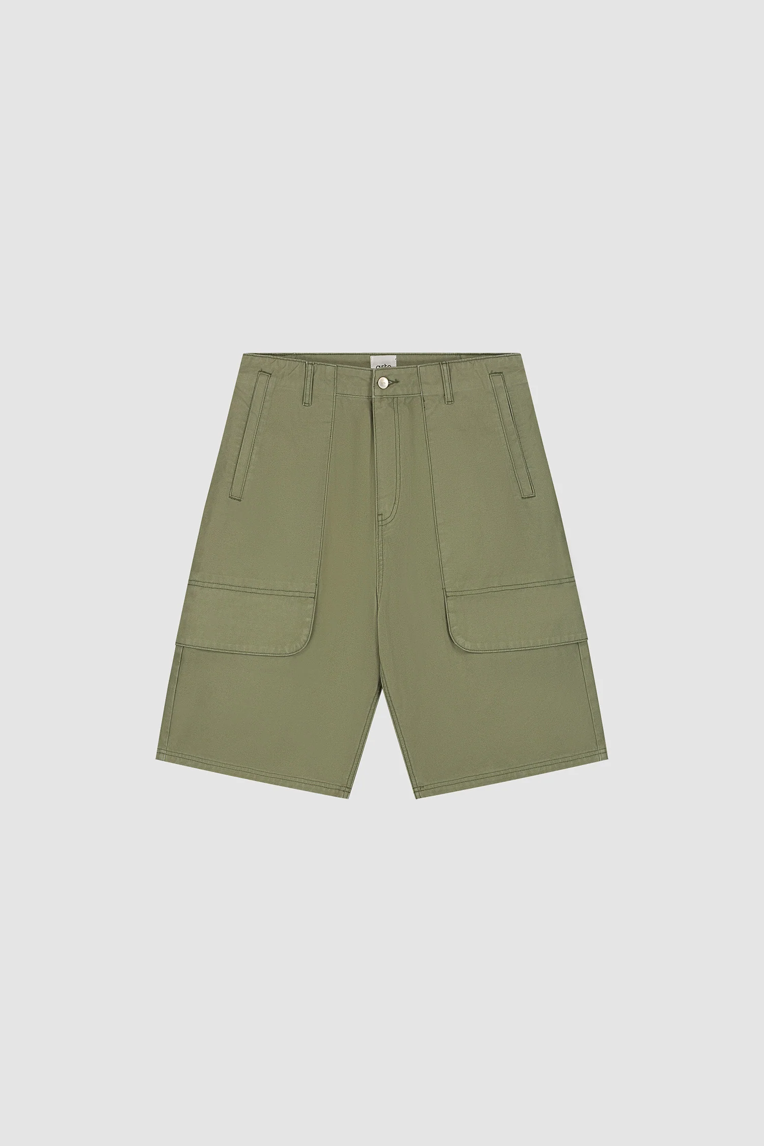 Short cargo en toile - Vert - Image 10