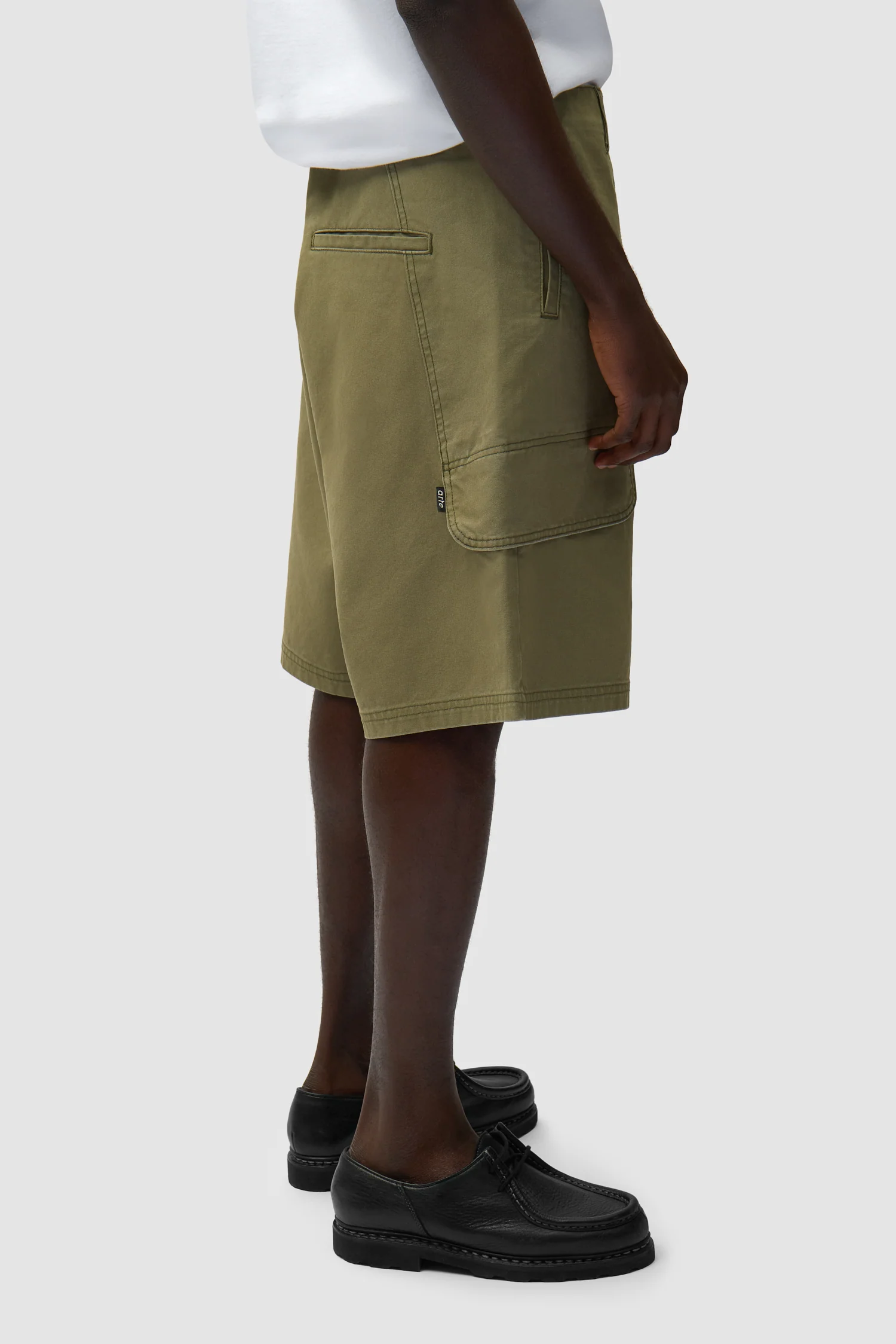 Short cargo en toile - Vert - Image 3