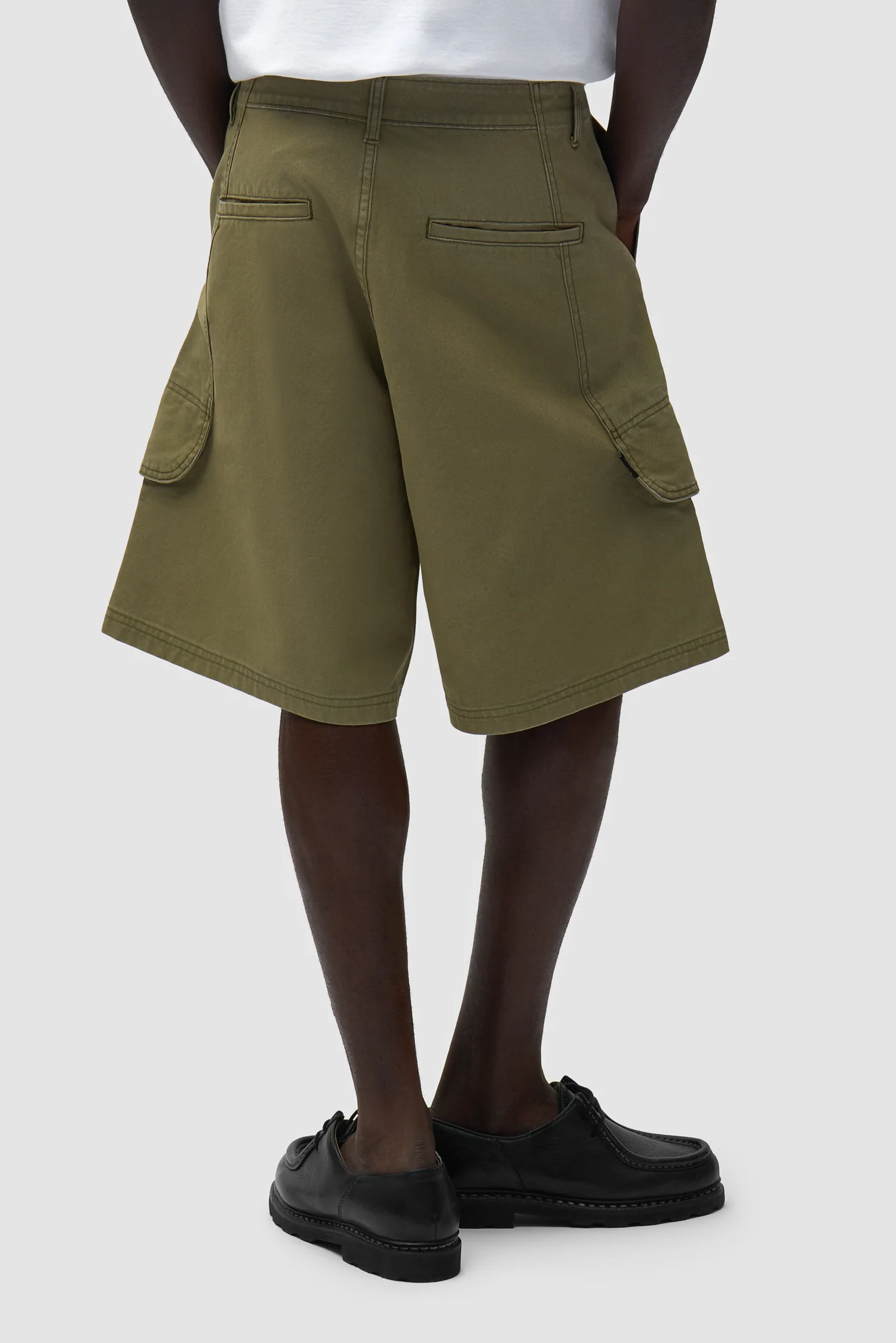 Short cargo en toile - Vert - Image 4