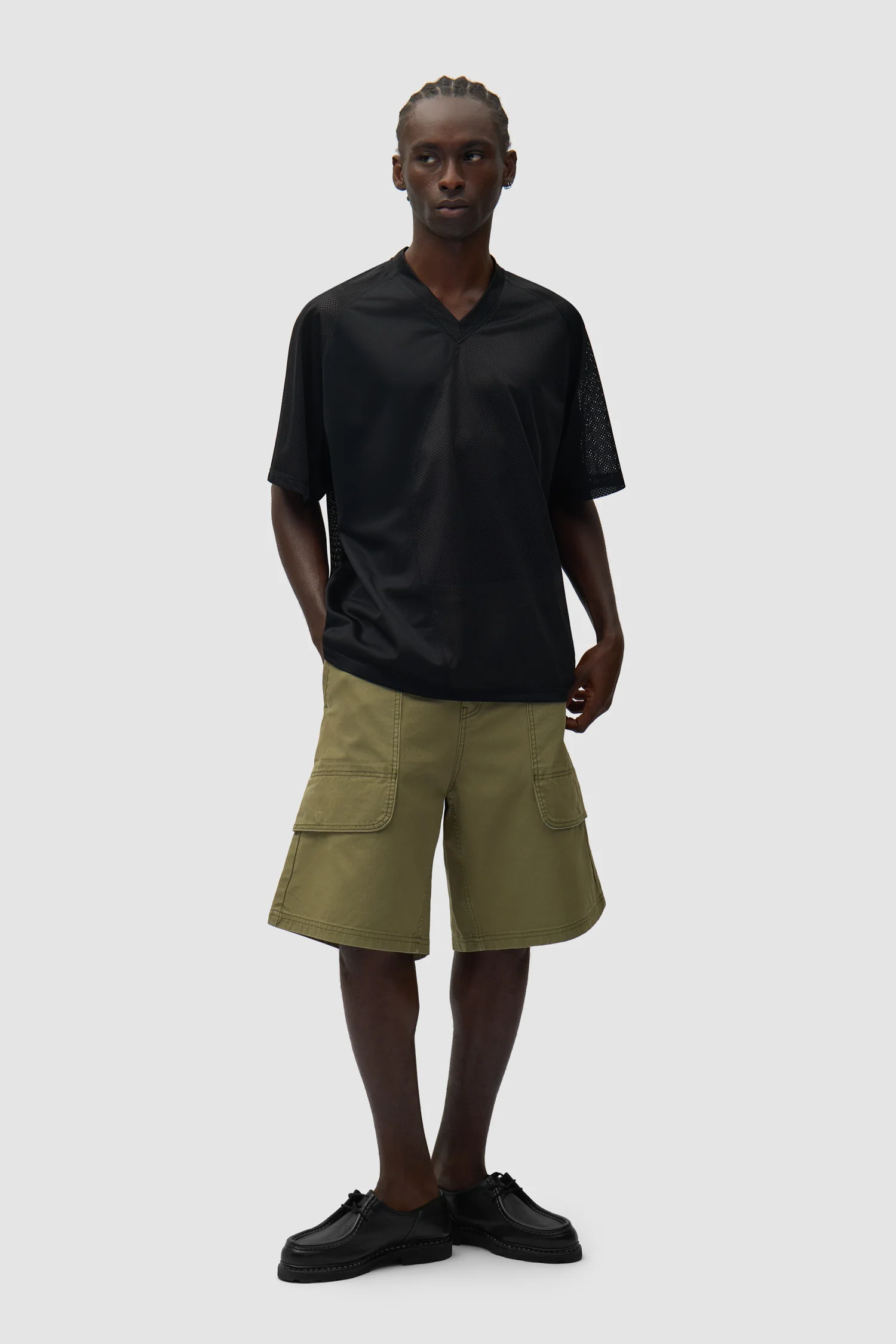 Short cargo en toile - Vert - Image 5
