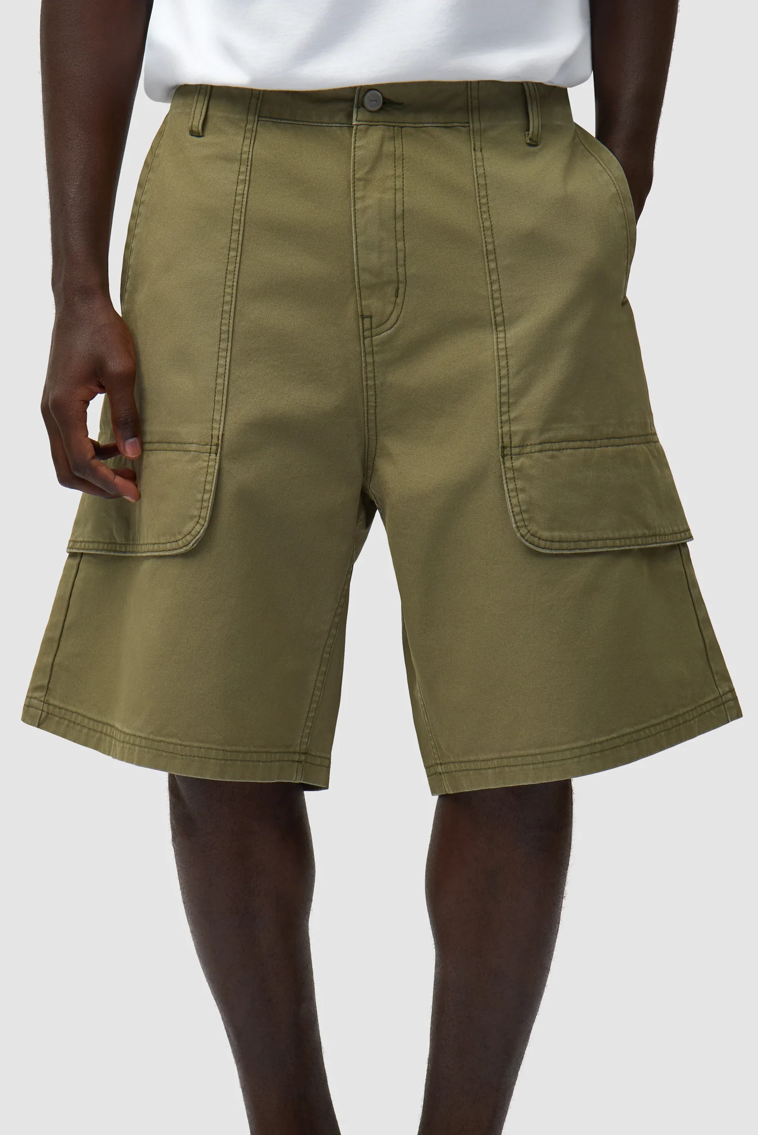Short cargo en toile - Vert - Image 8