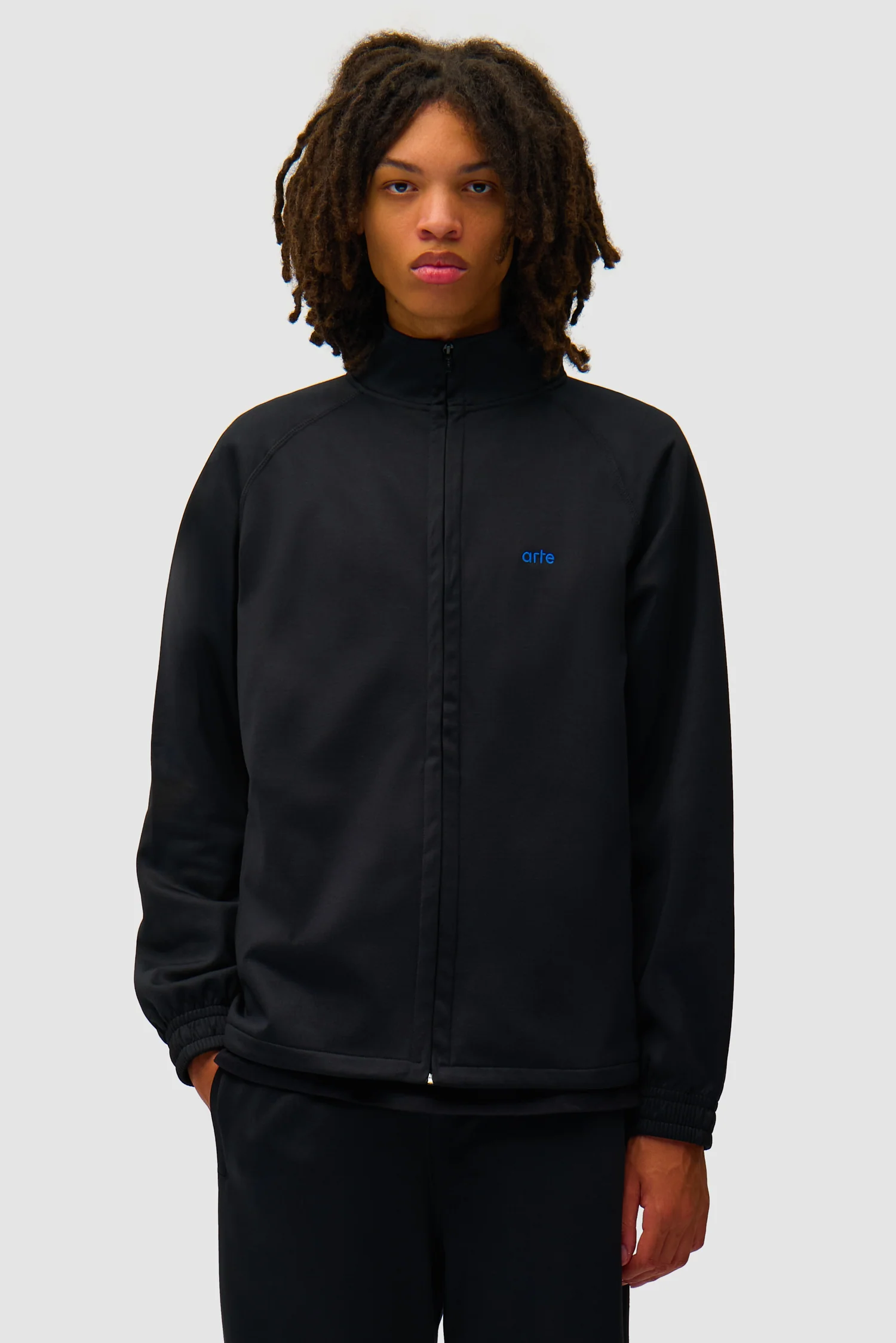 Top de survêtement cardé - Noir - Image 2
