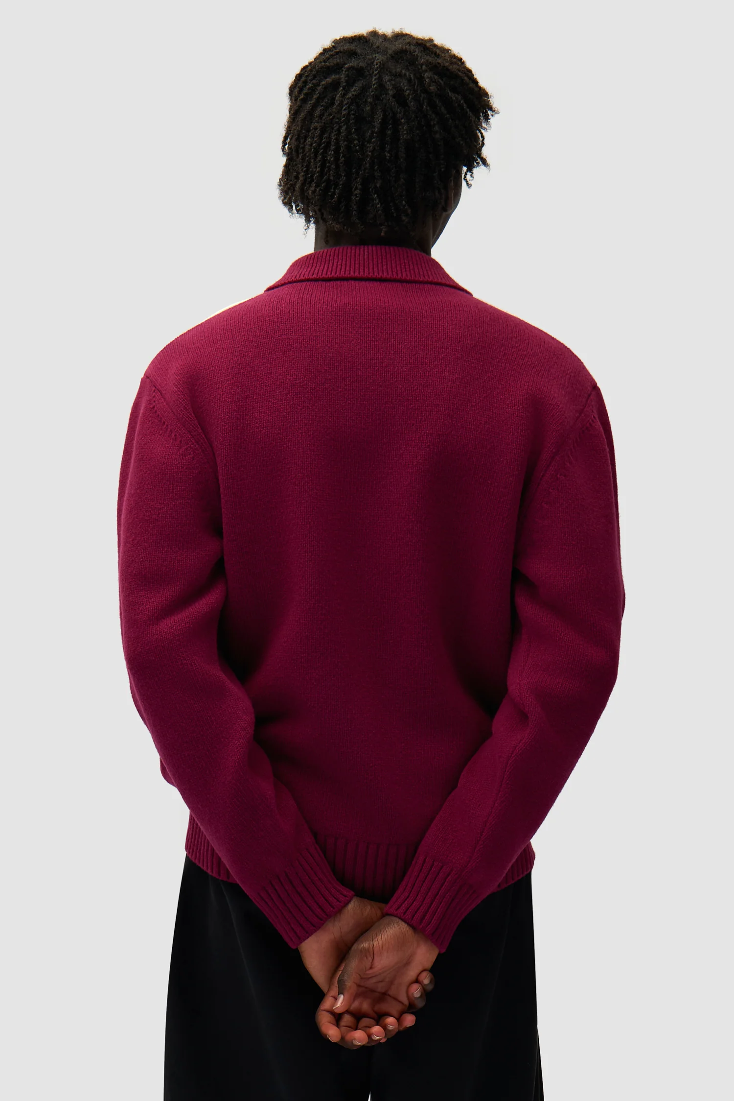 Cardigan - Bordeaux/Crème - Image 3