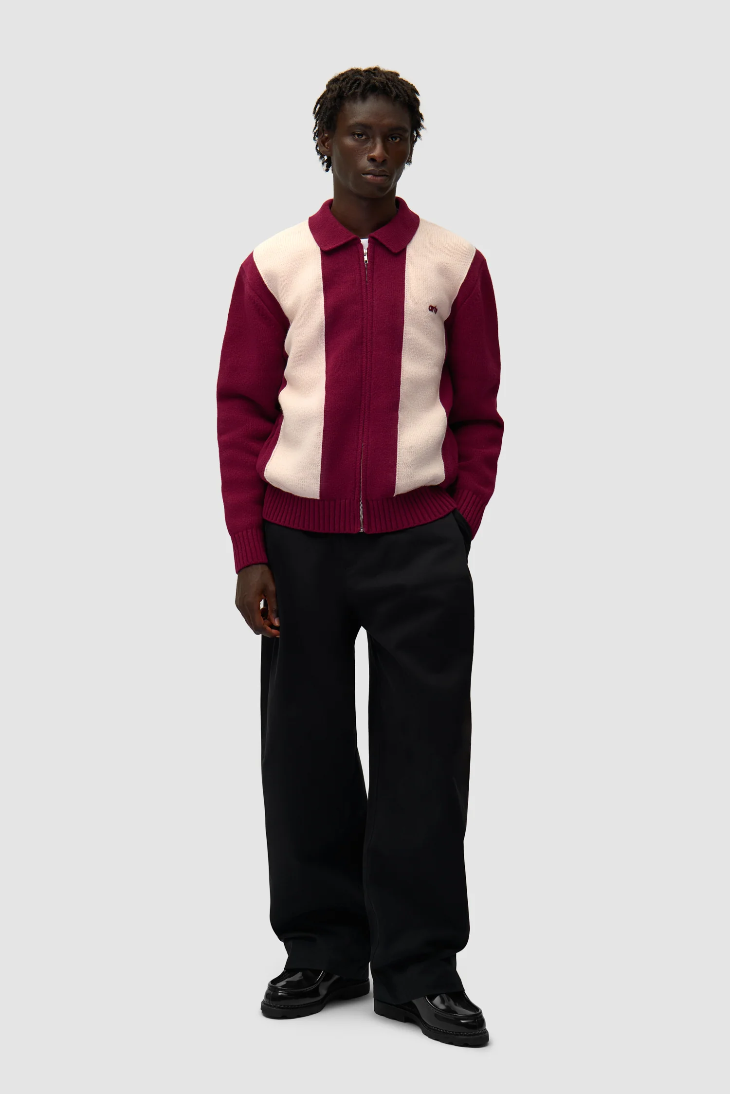 Cardigan - Bordeaux/Crème - Image 5