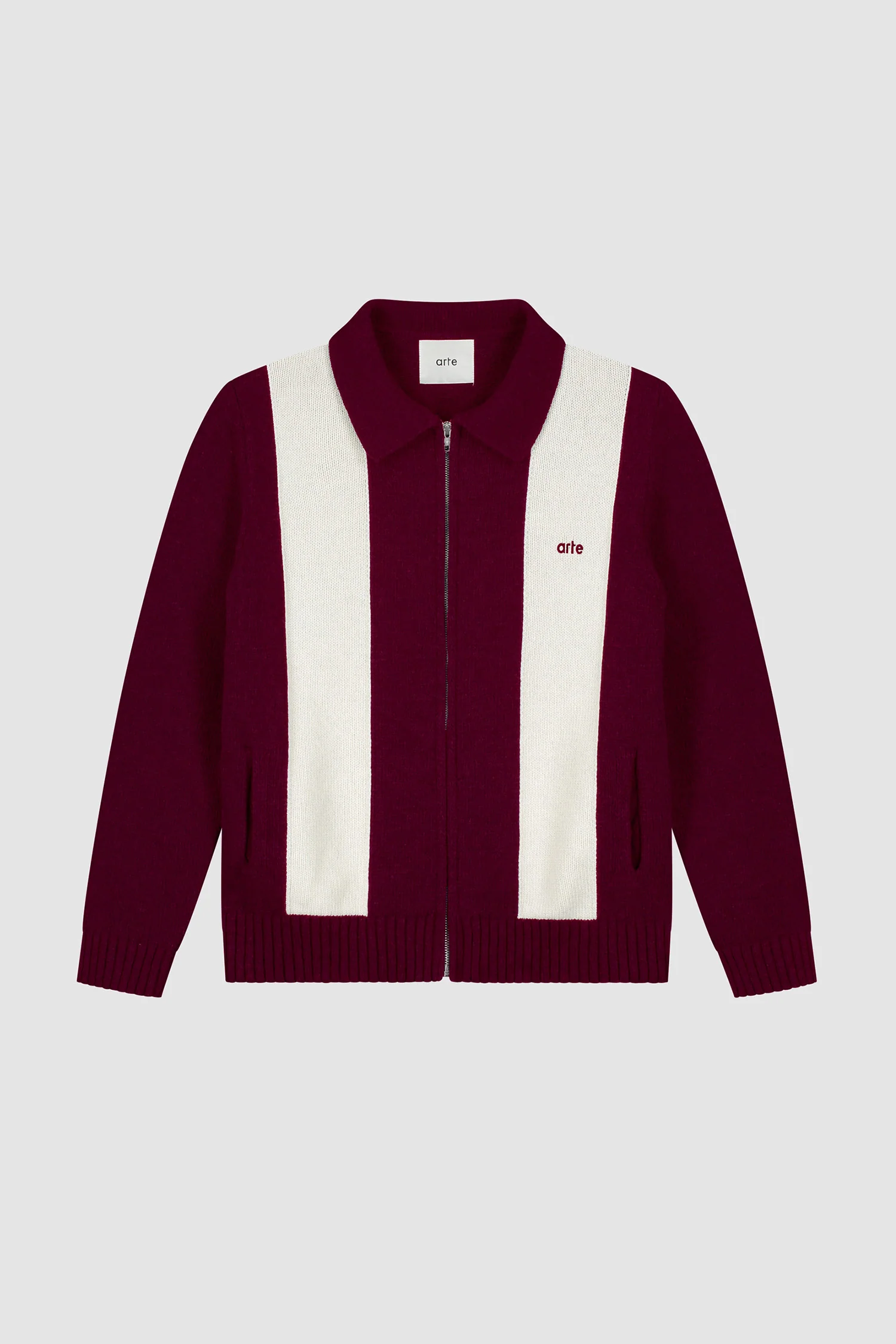 Cardigan - Bordeaux/Crème - Image 8
