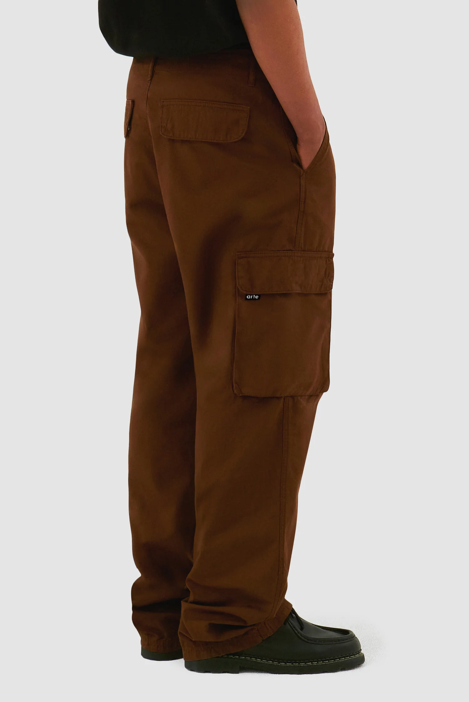 Pantalon cargo - Marron - Image 3