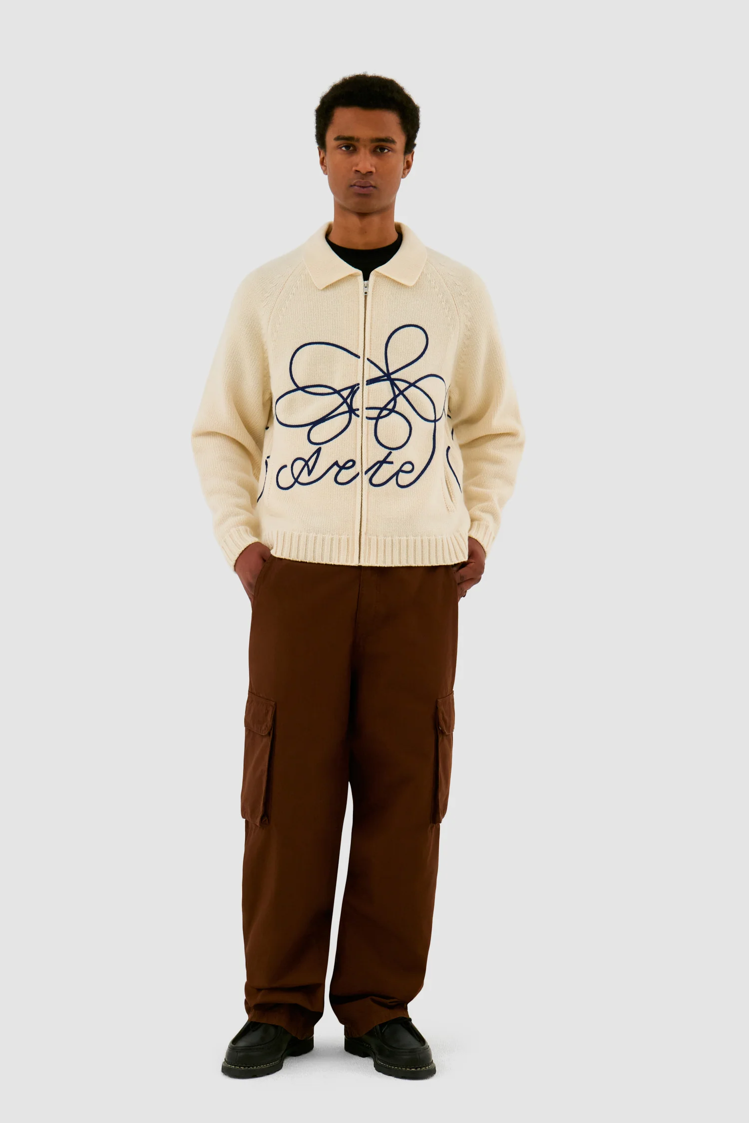 Pantalon cargo - Marron - Image 4