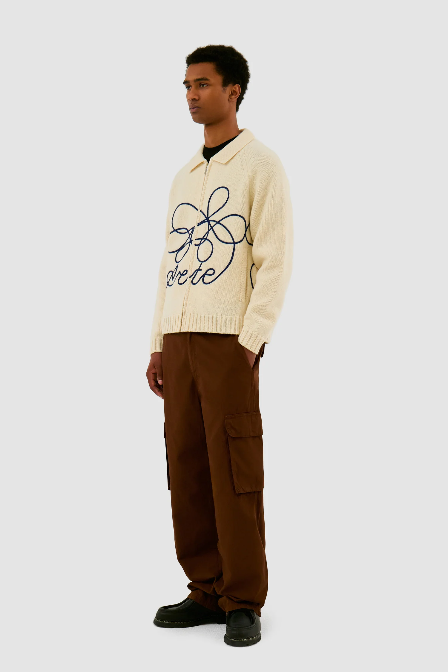 Pantalon cargo - Marron - Image 5