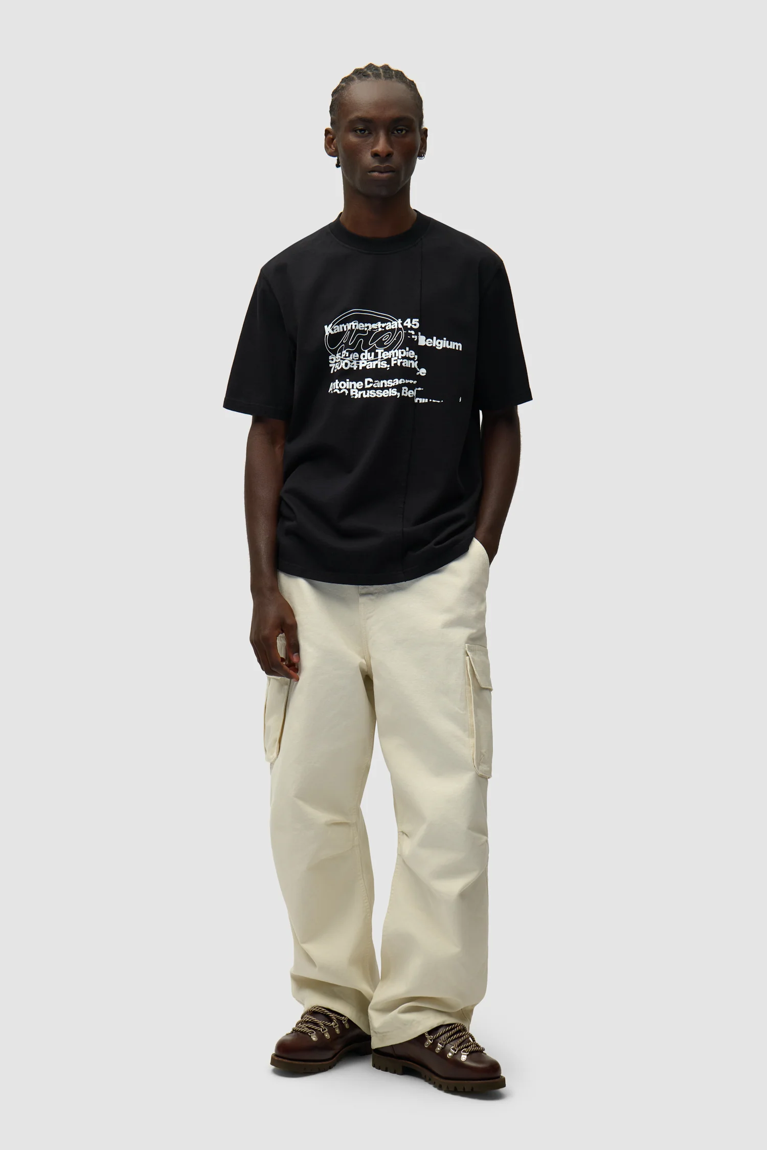 Pantalon cargo en ribstop - Crème - Image 5