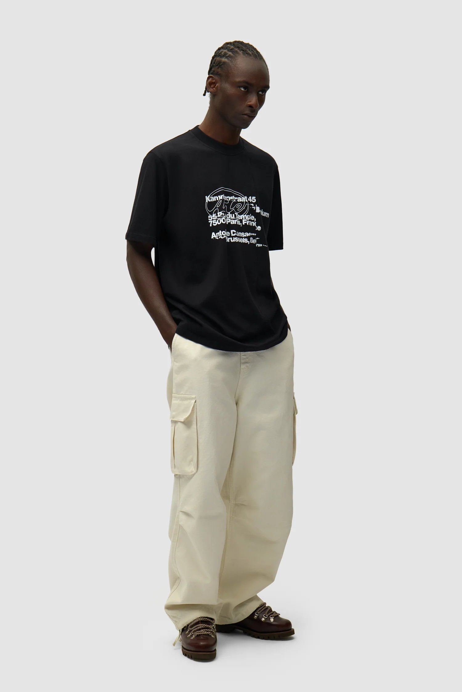 Pantalon cargo en ribstop - Crème - Image 6