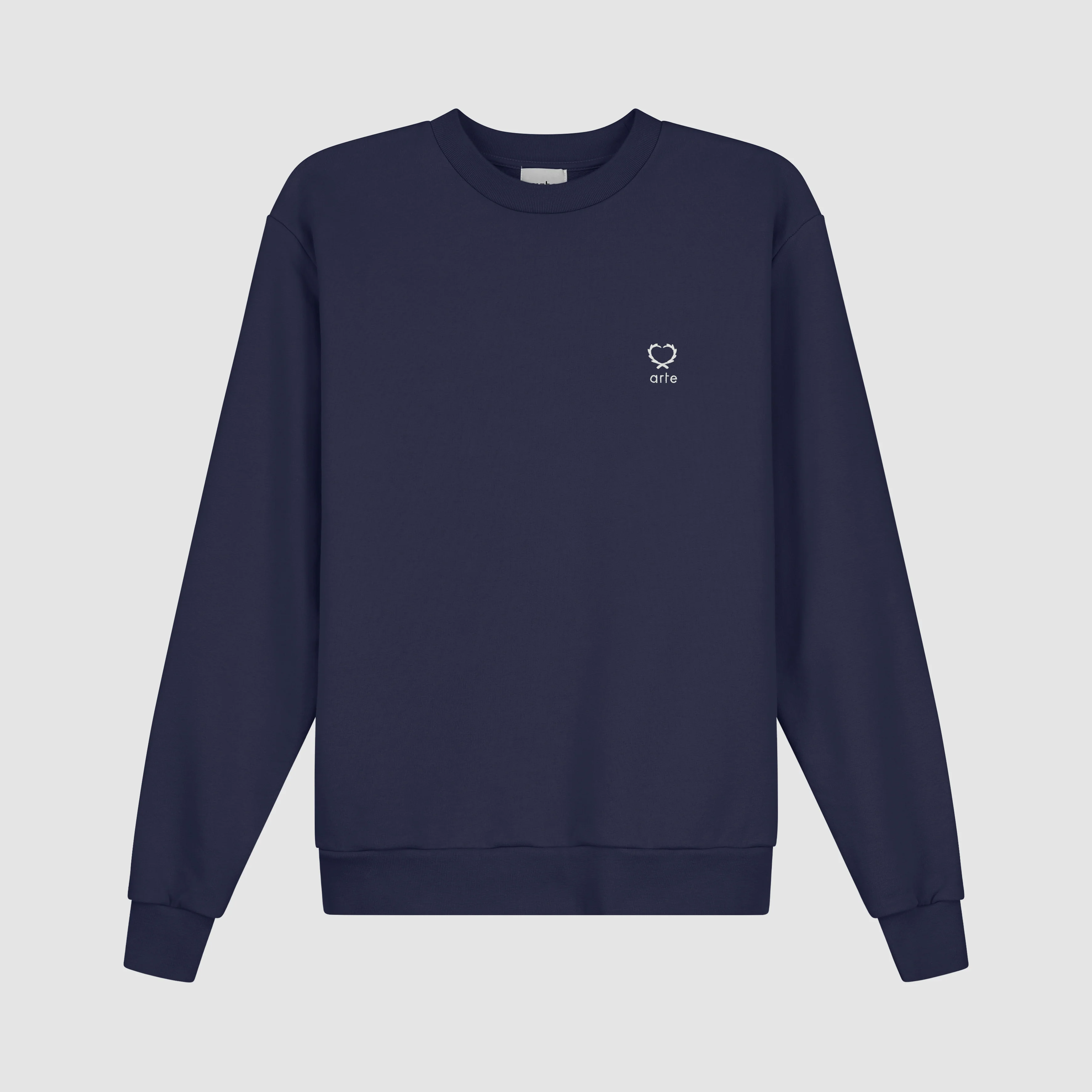 Carlos Small Heart Crewneck - Marine