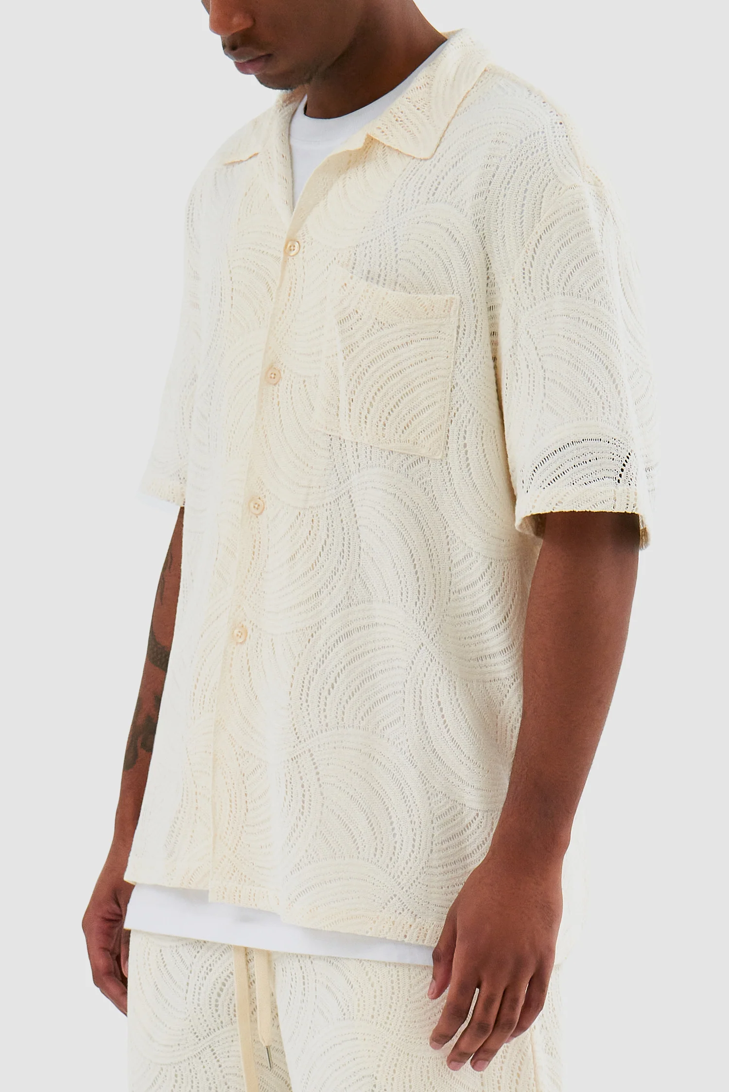 Chemise en crochet Stan - Crème - Image 7