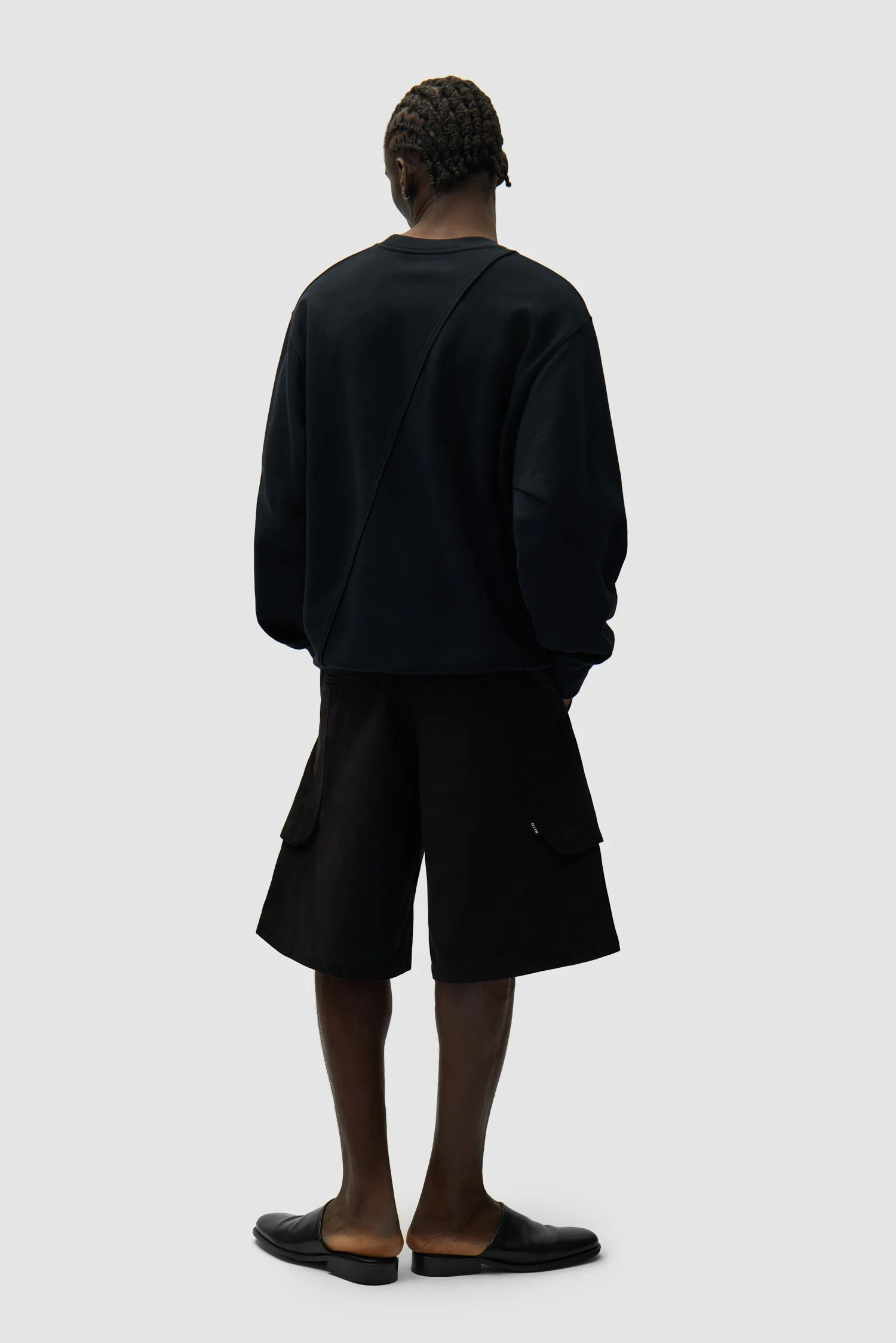 Pull brodé avec logo circulaire - Noir - Image 6