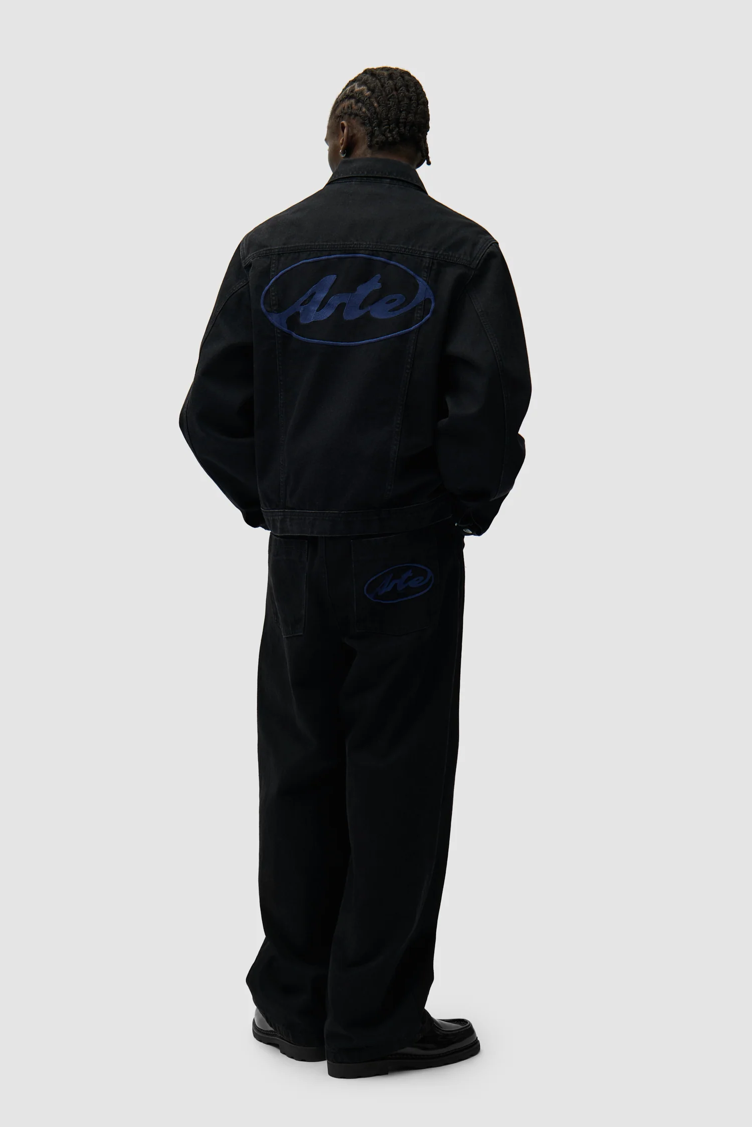 Veste en jean avec logo cercle - Noir - Image 6