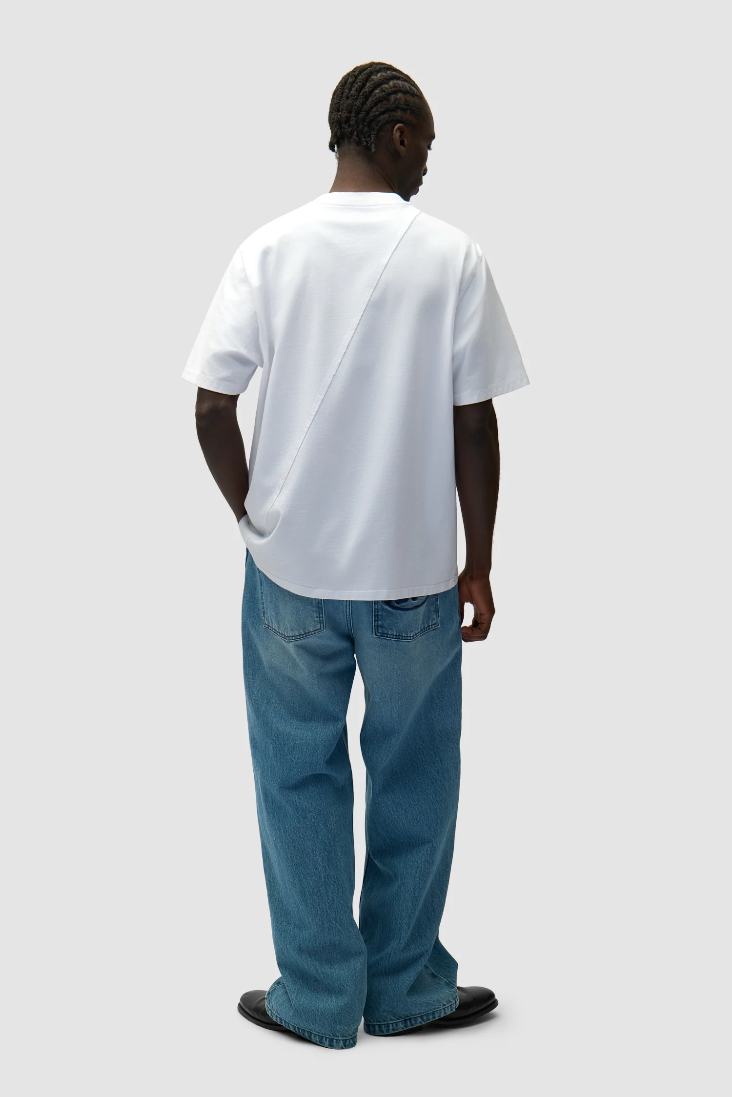 Pantalon à poche avec logo circulaire - Denim Bleach - Image 7