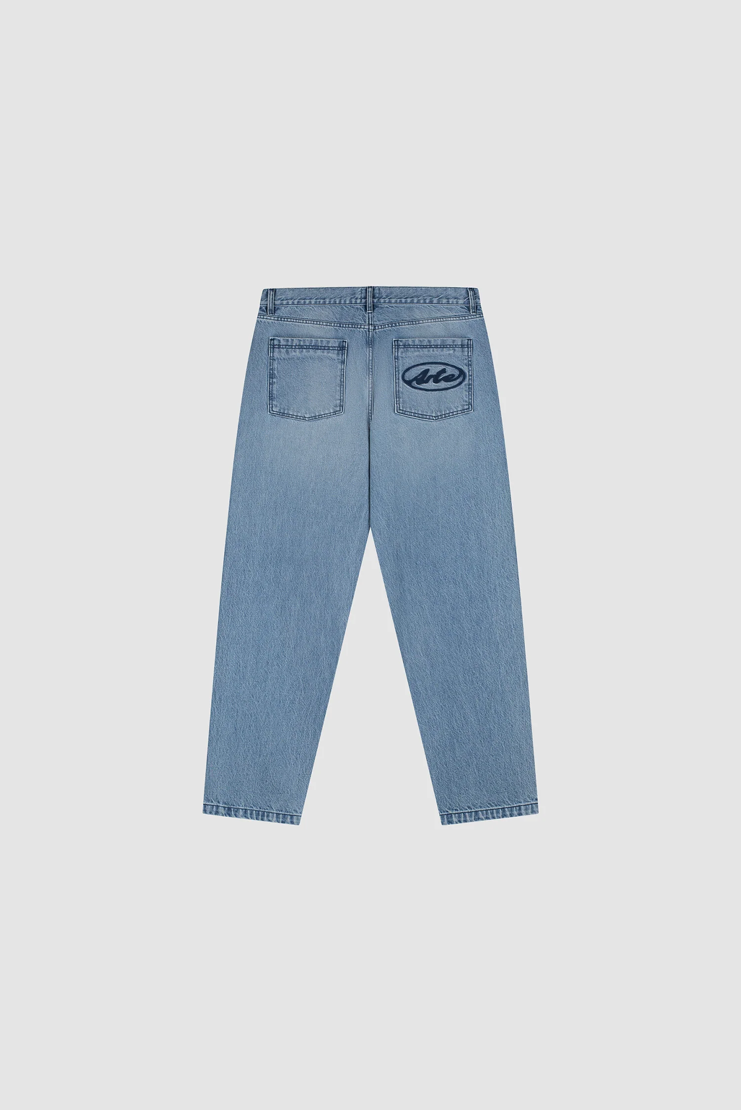 Pantalon à poche avec logo circulaire - Denim Bleach - Image 9