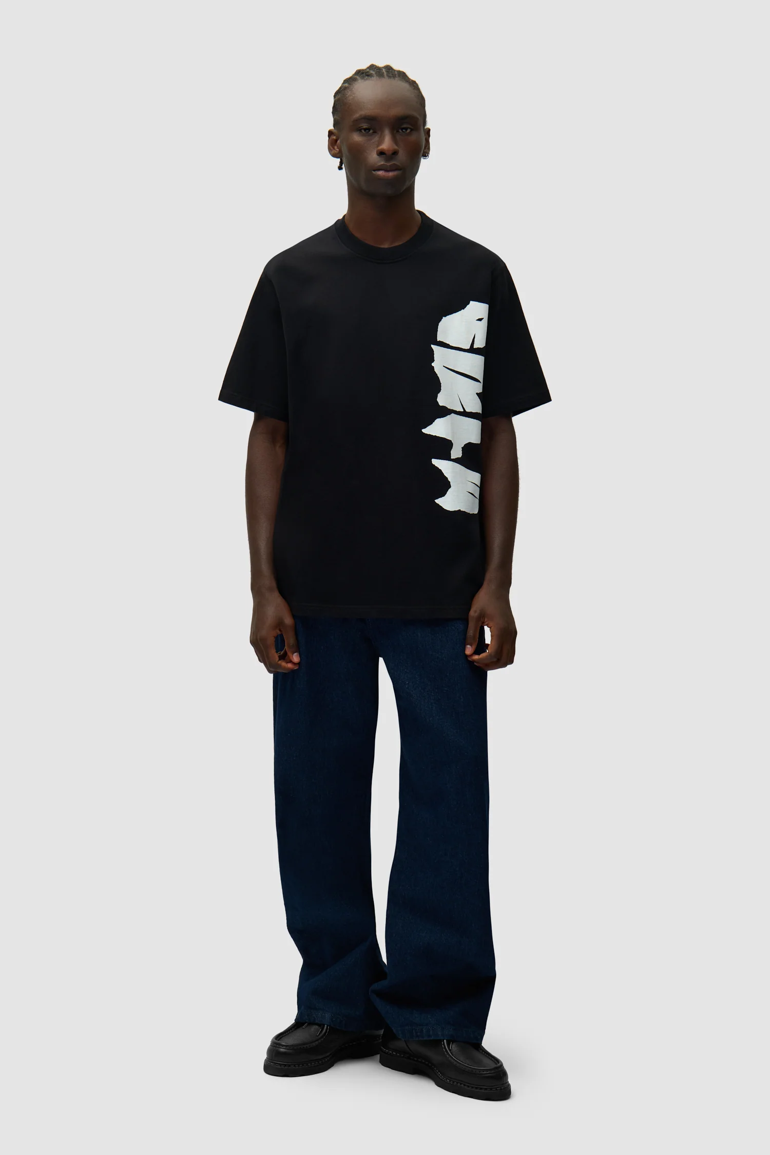Pantalon à poche avec logo circulaire - Denim brut - Image 5