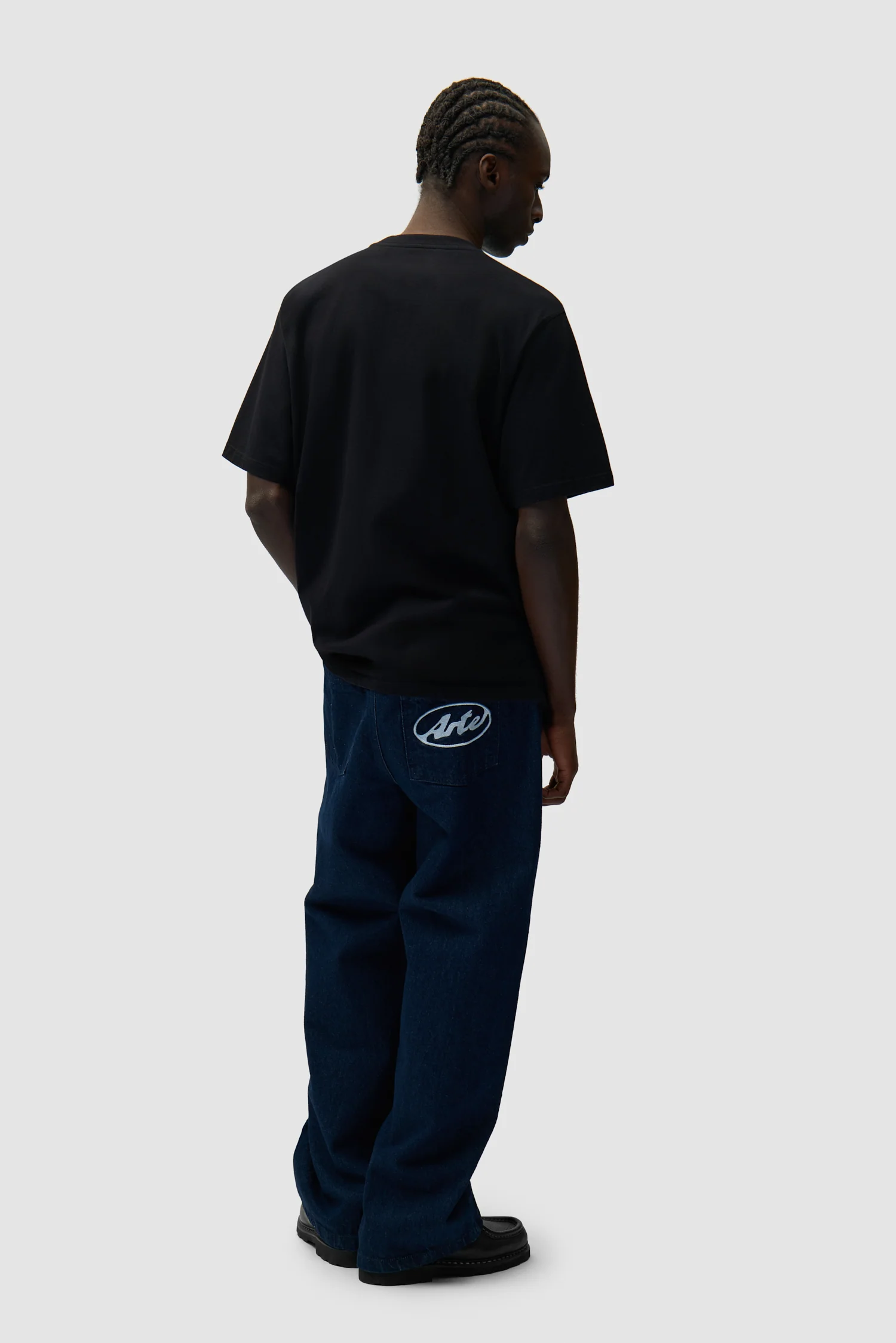 Pantalon à poche avec logo circulaire - Denim brut - Image 7