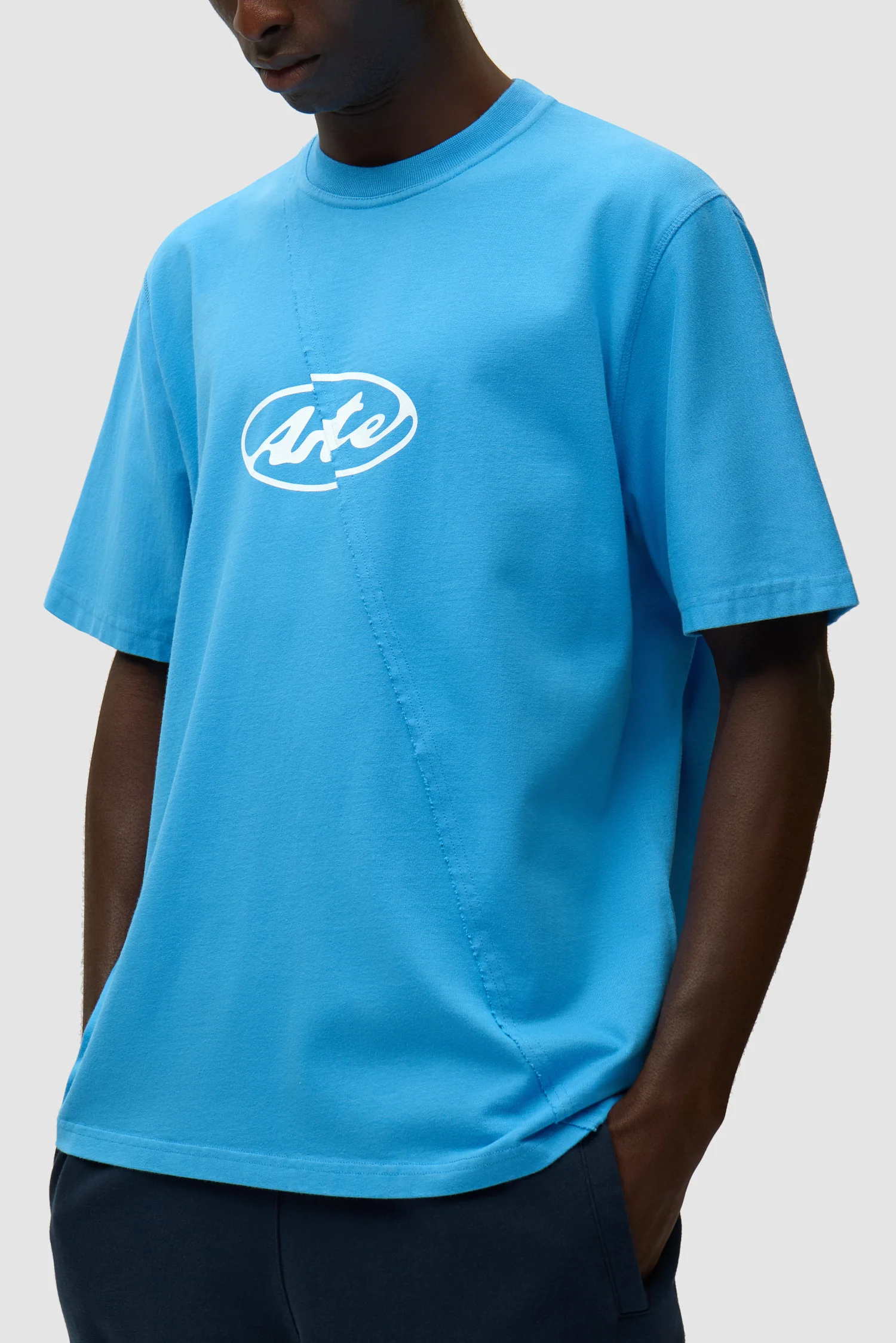 T-shirt avec logo cercle - Bleu - Image 7