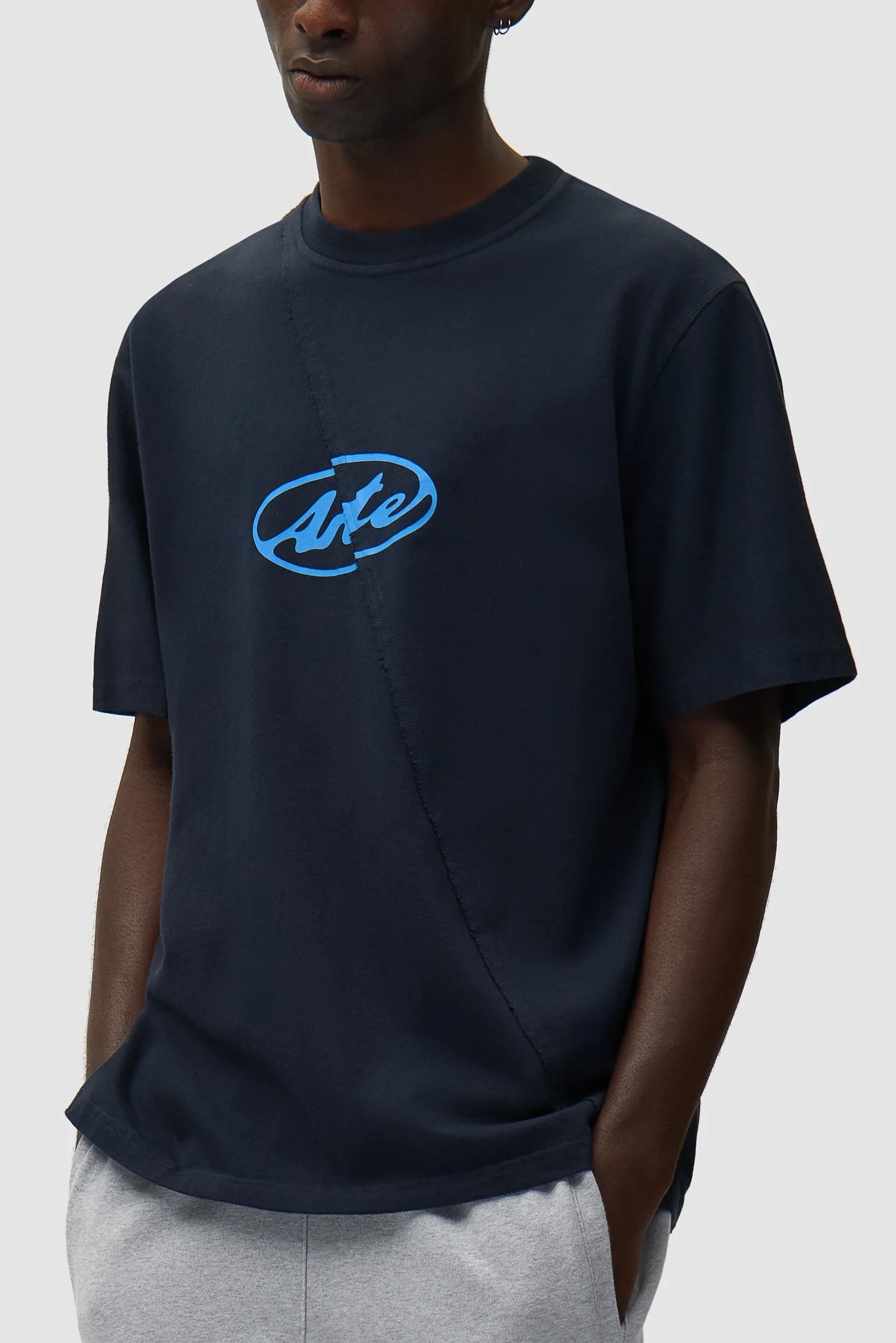T-shirt avec logo cercle - Bleu marine - Image 7