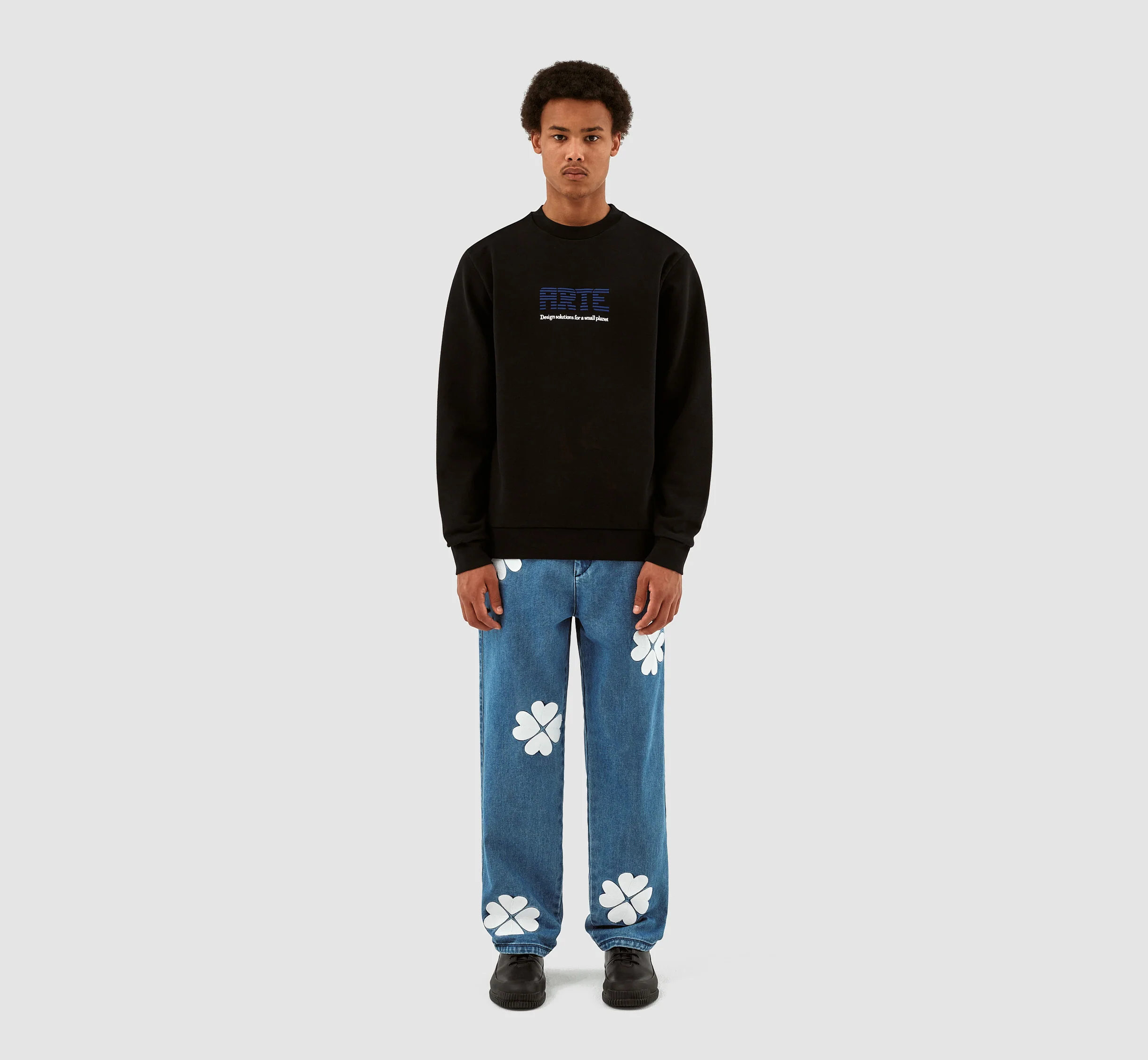 Clarck Block Logo Crewneck - Noir - Image 5