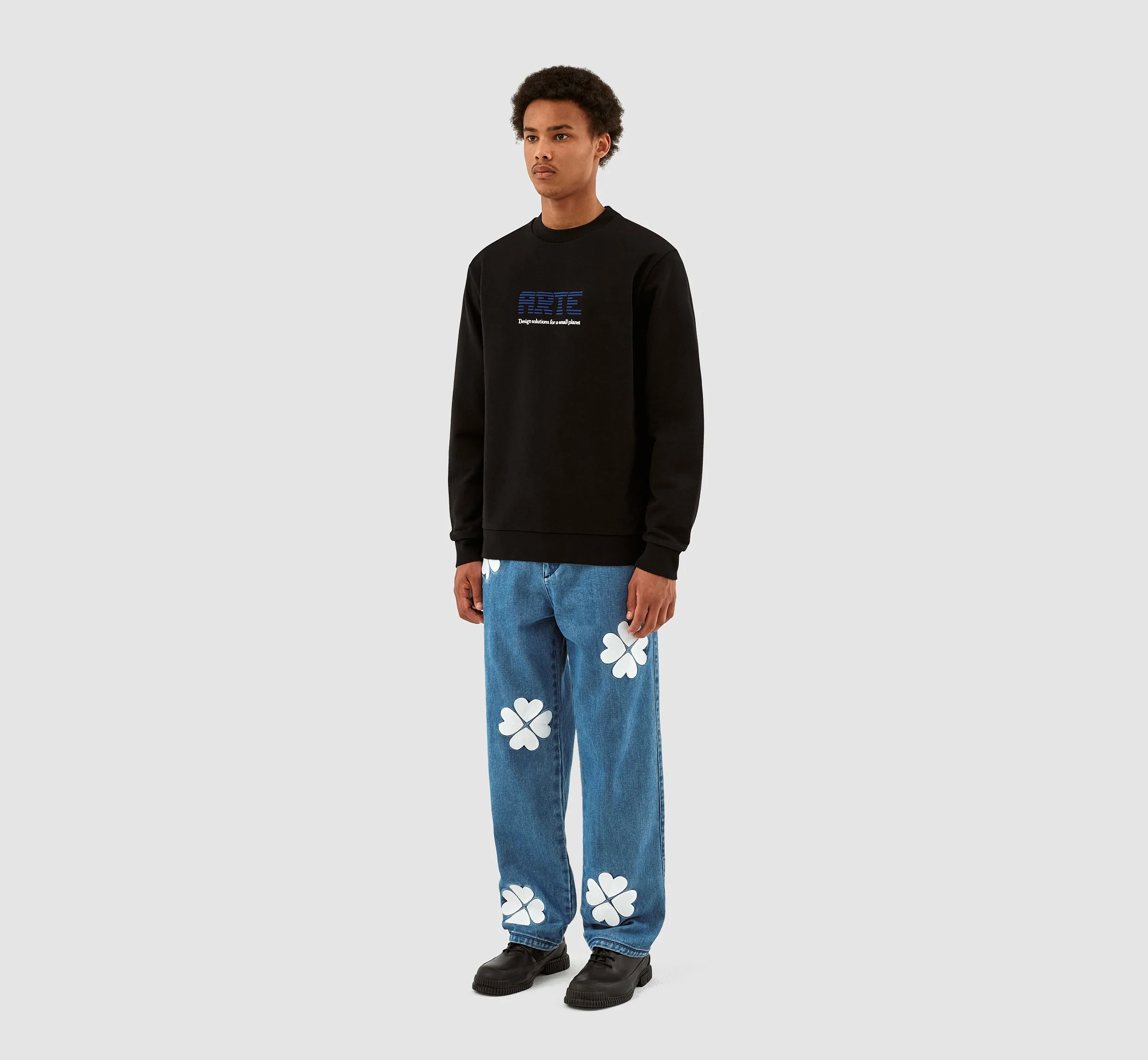 Clarck Block Logo Crewneck - Noir - Image 6
