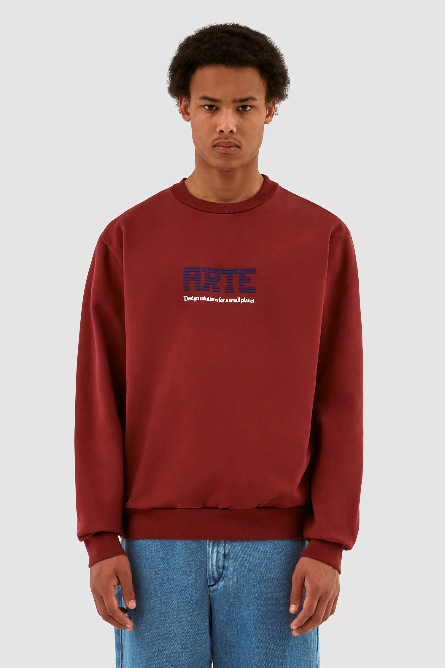 Clarck Block Logo Crewneck - Bordeaux - Image 2