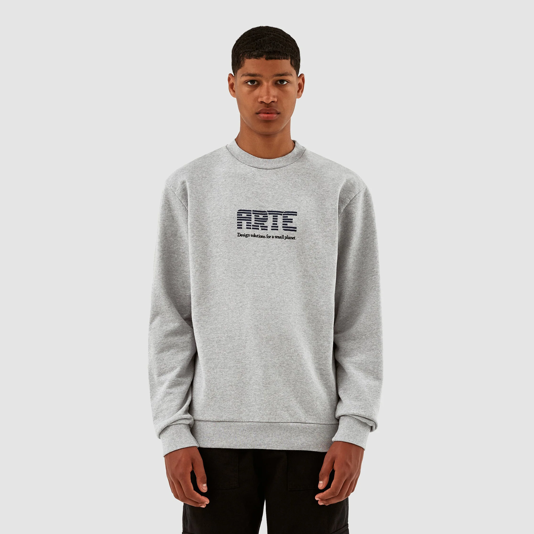 Clarck Block Logo Crewneck - Gris