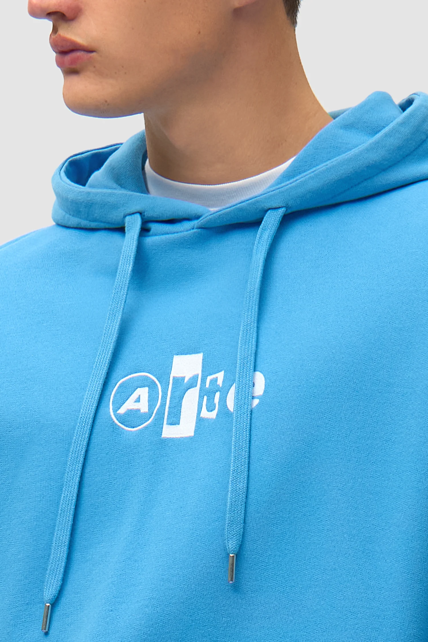 Sweat à capuche avec logo collage - Bleu - Image 8