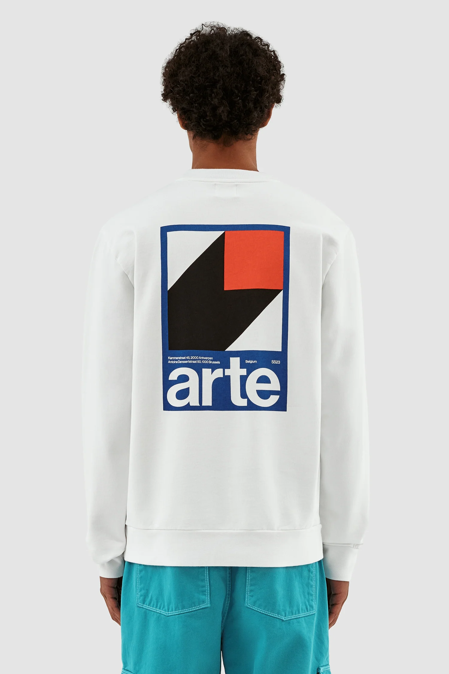 Conrad Back Print Crewneck - Blanc