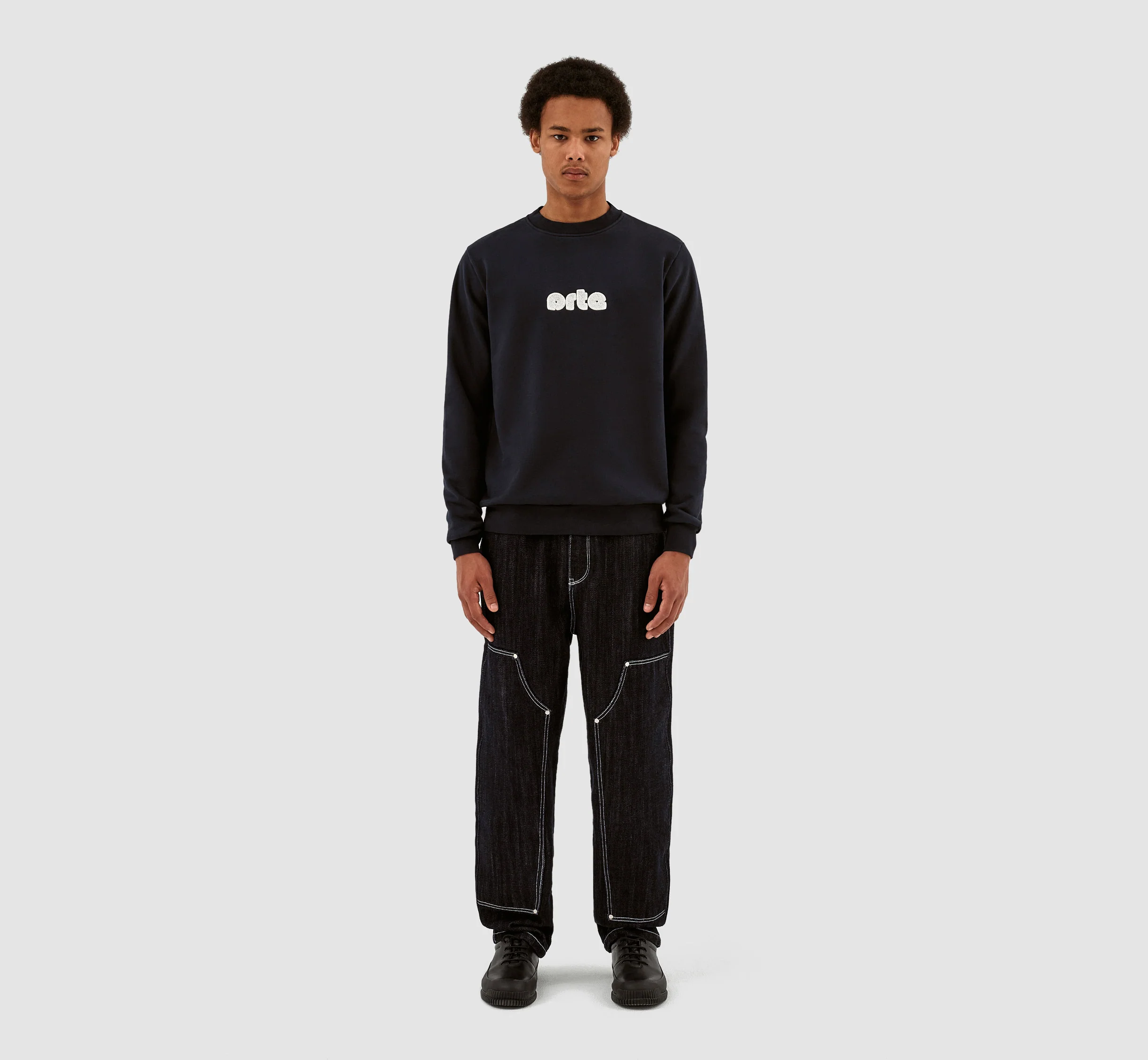 Conrad Chenille Logo Crewneck - Marine - Image 5