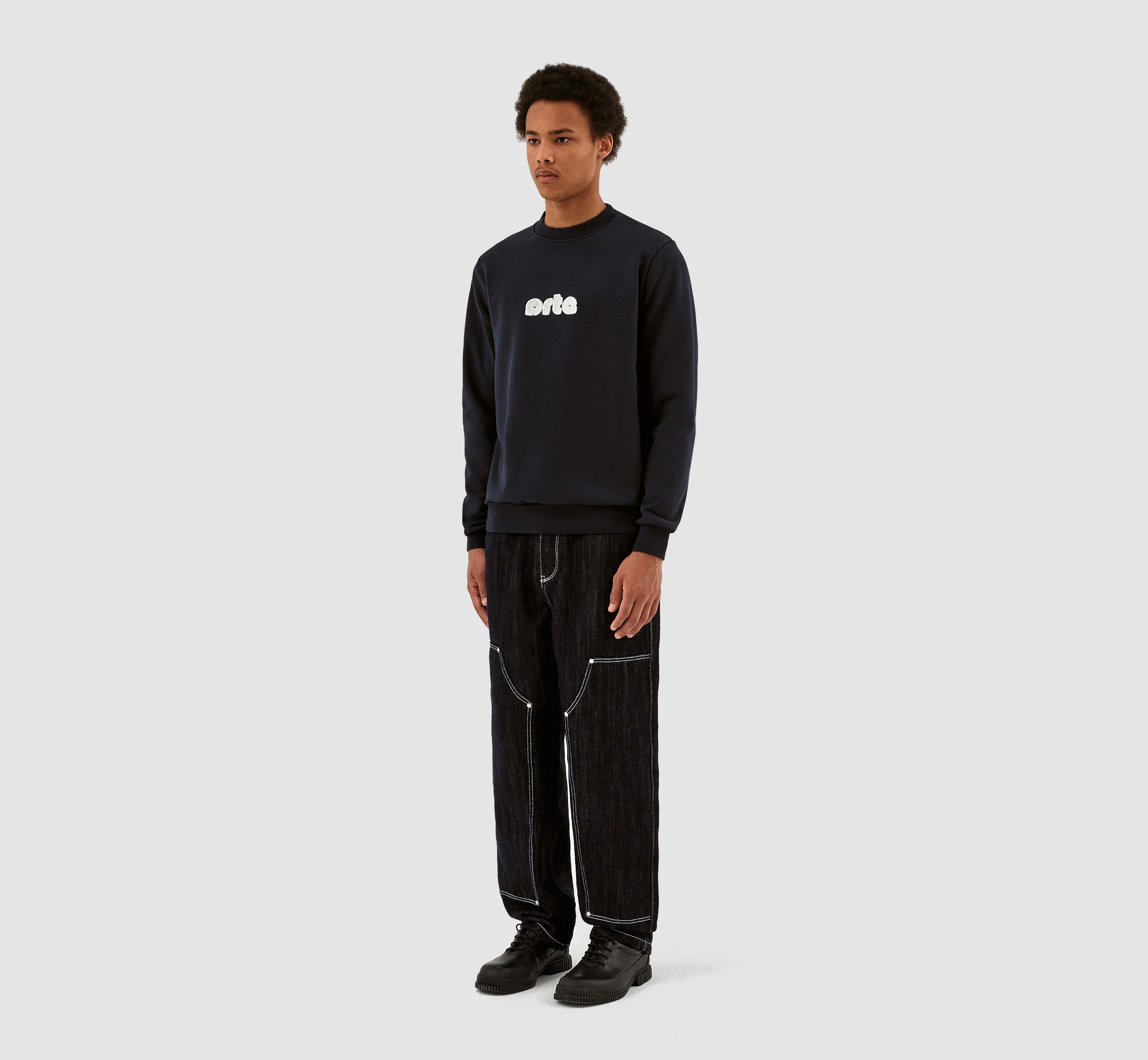 Conrad Chenille Logo Crewneck - Marine - Image 6