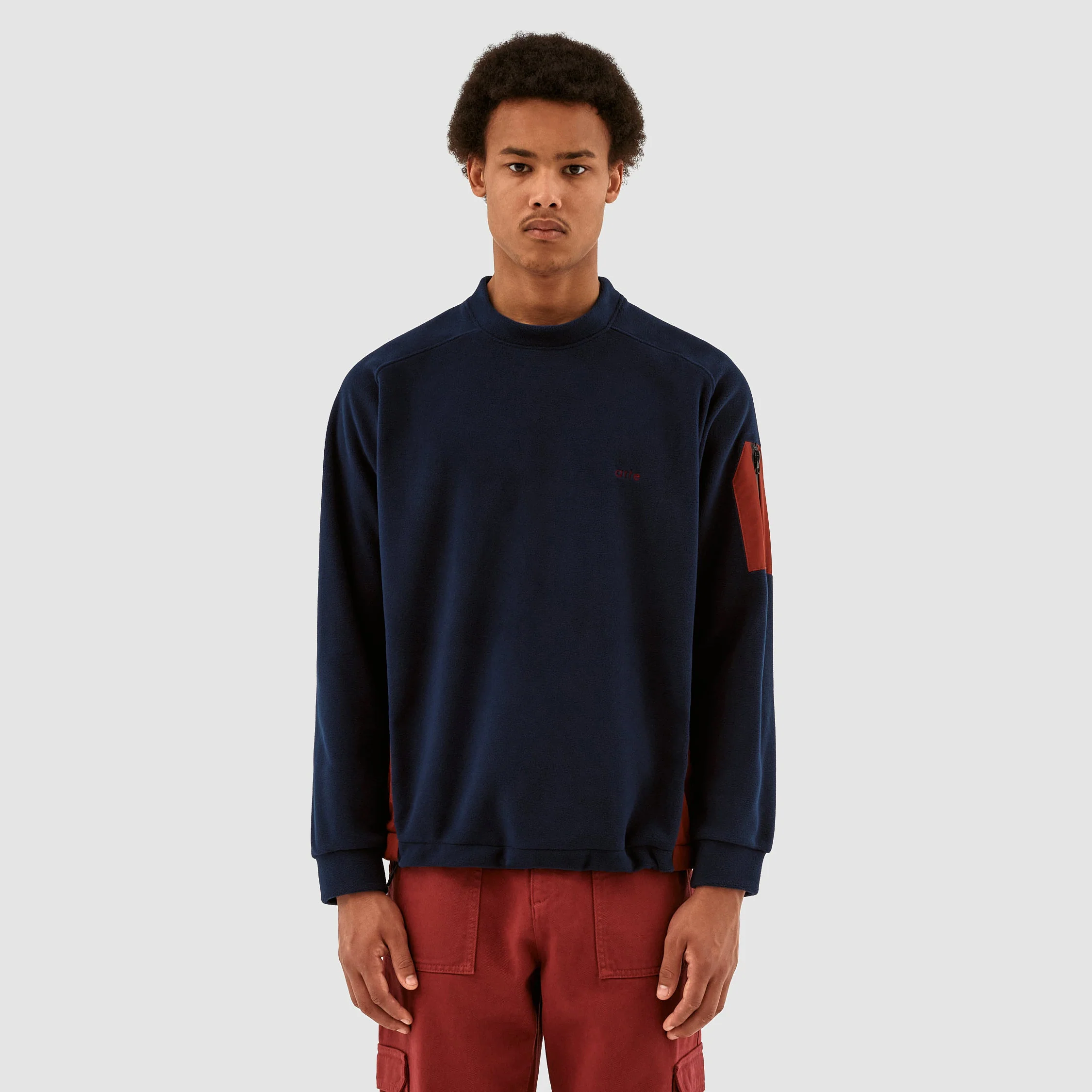 Cooper Crewneck - Marine/Bordeaux