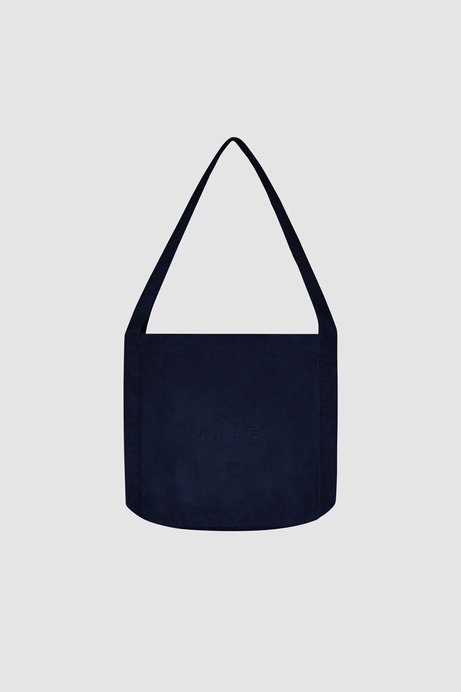 Sac bandoulière en velours côtelé - Marine - Image 2