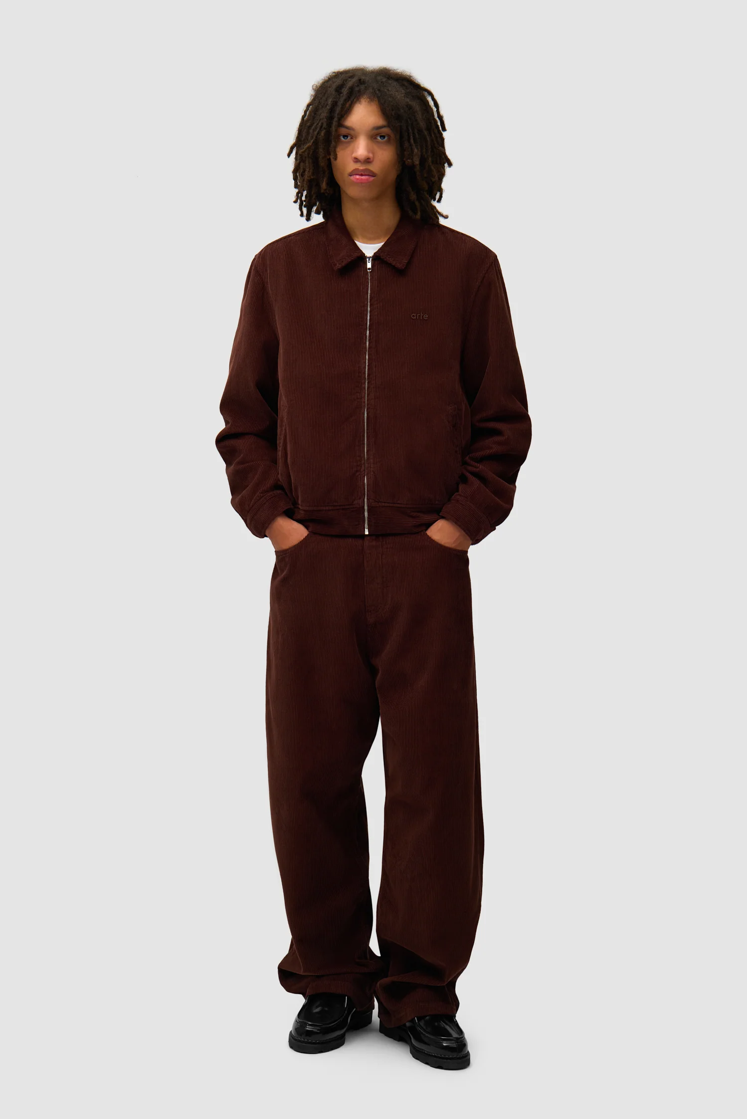 Veste en velours côtelé - Marron - Image 5