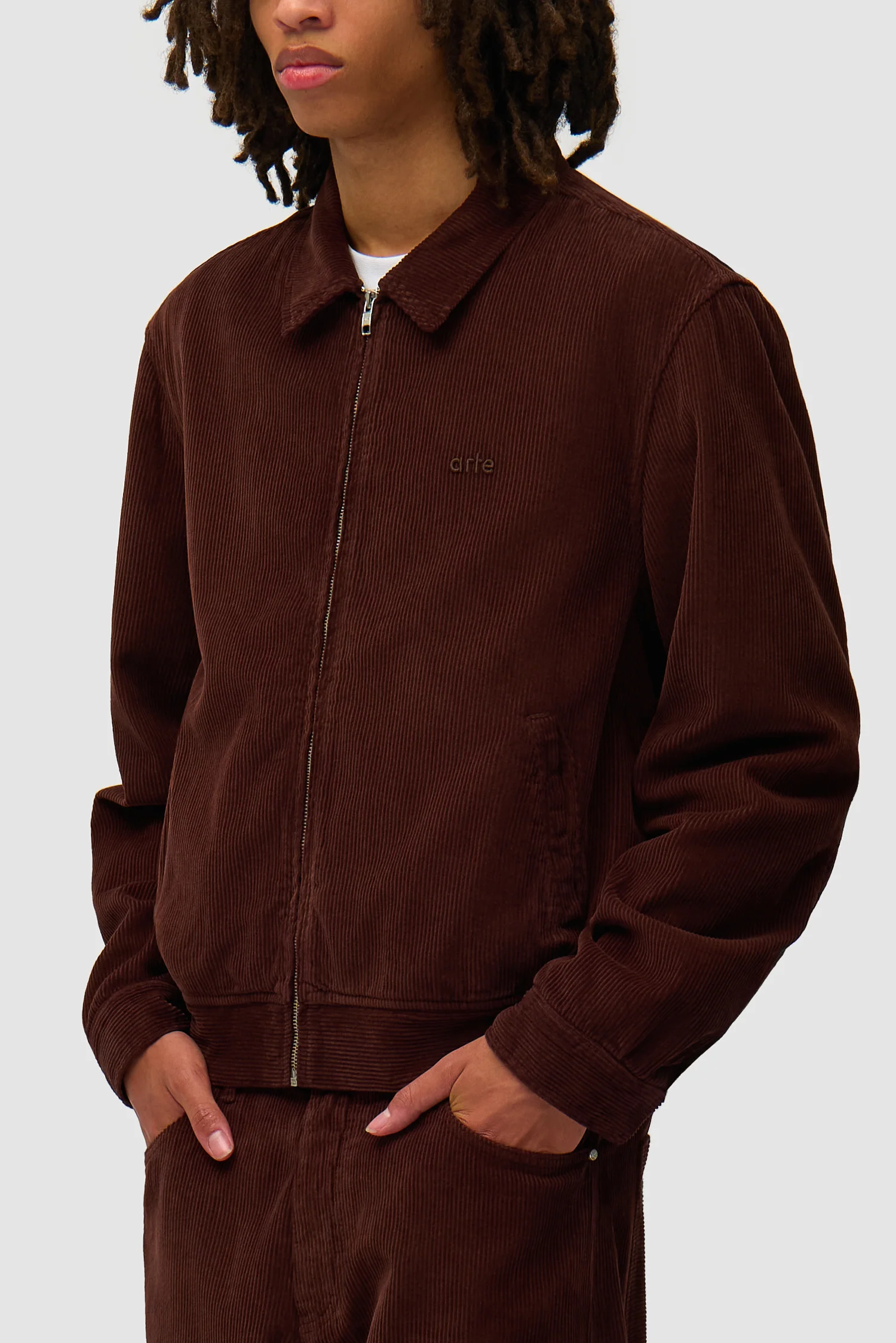 Veste en velours côtelé - Marron - Image 7