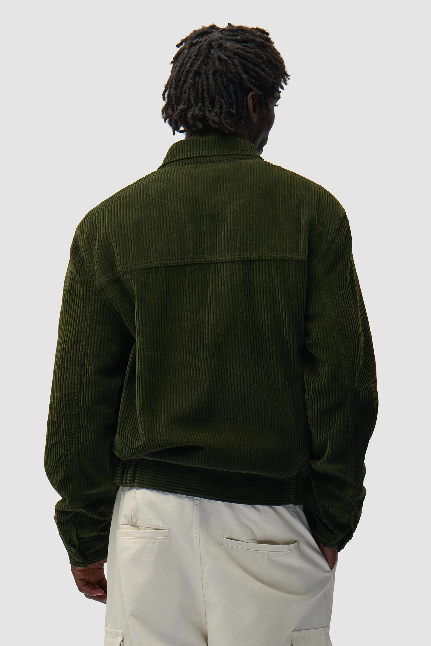 Veste en velours côtelé - Vert - Image 3