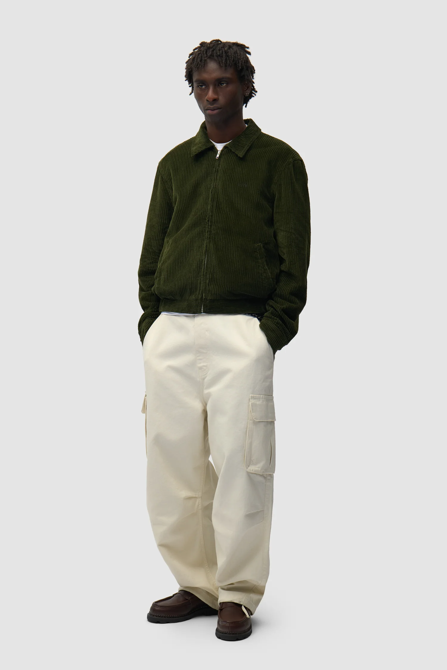 Veste en velours côtelé - Vert - Image 5