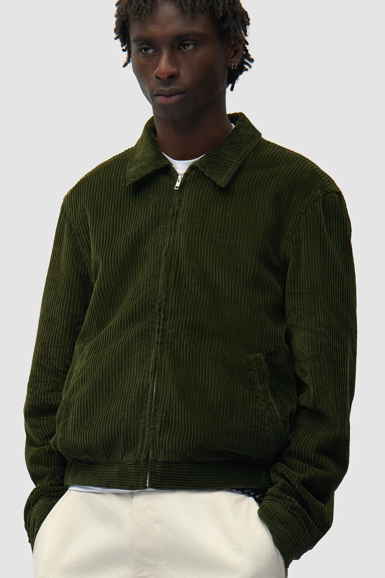 Veste en velours côtelé - Vert - Image 7